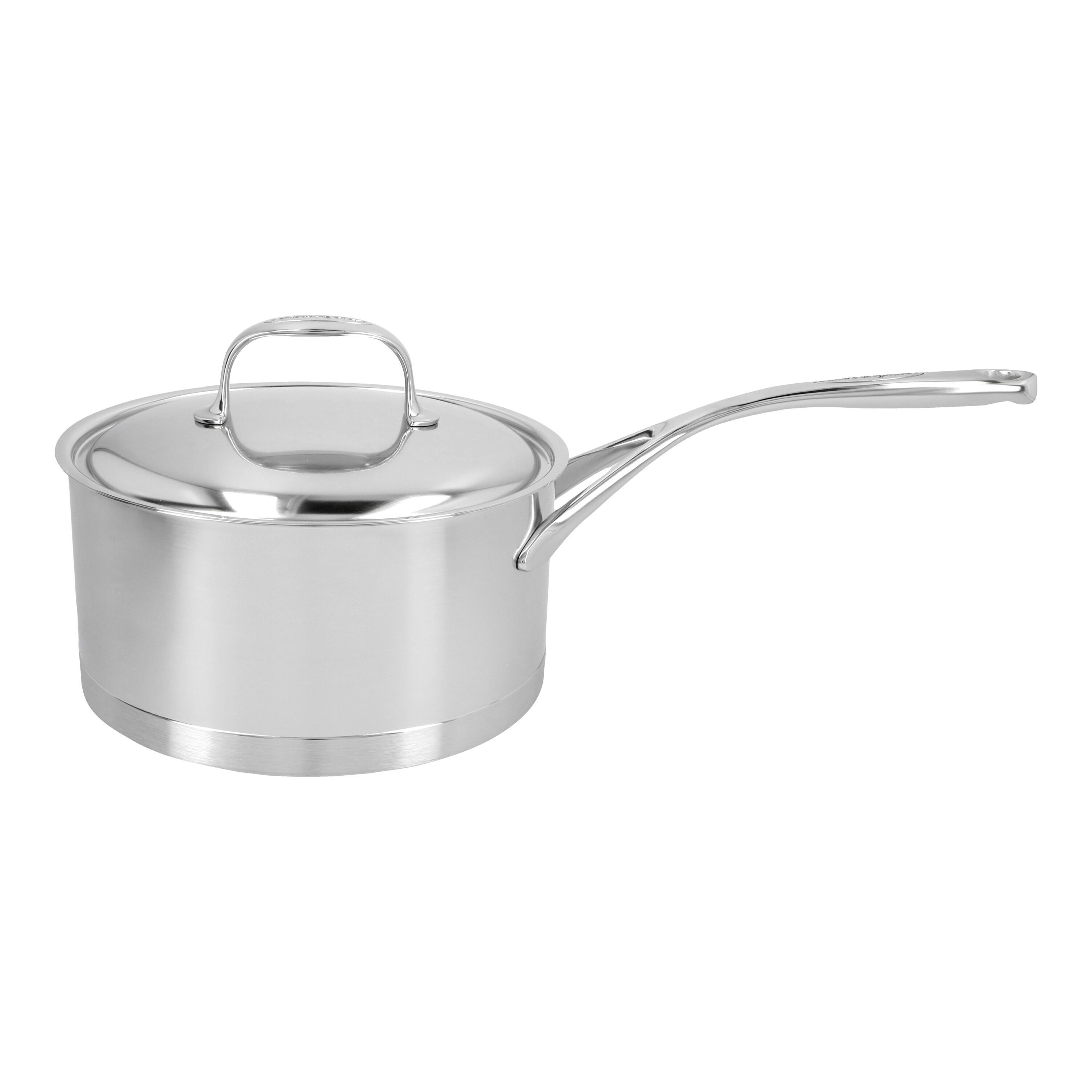 20 cm 18/10 Stainless Steel Saucepan with lid silver