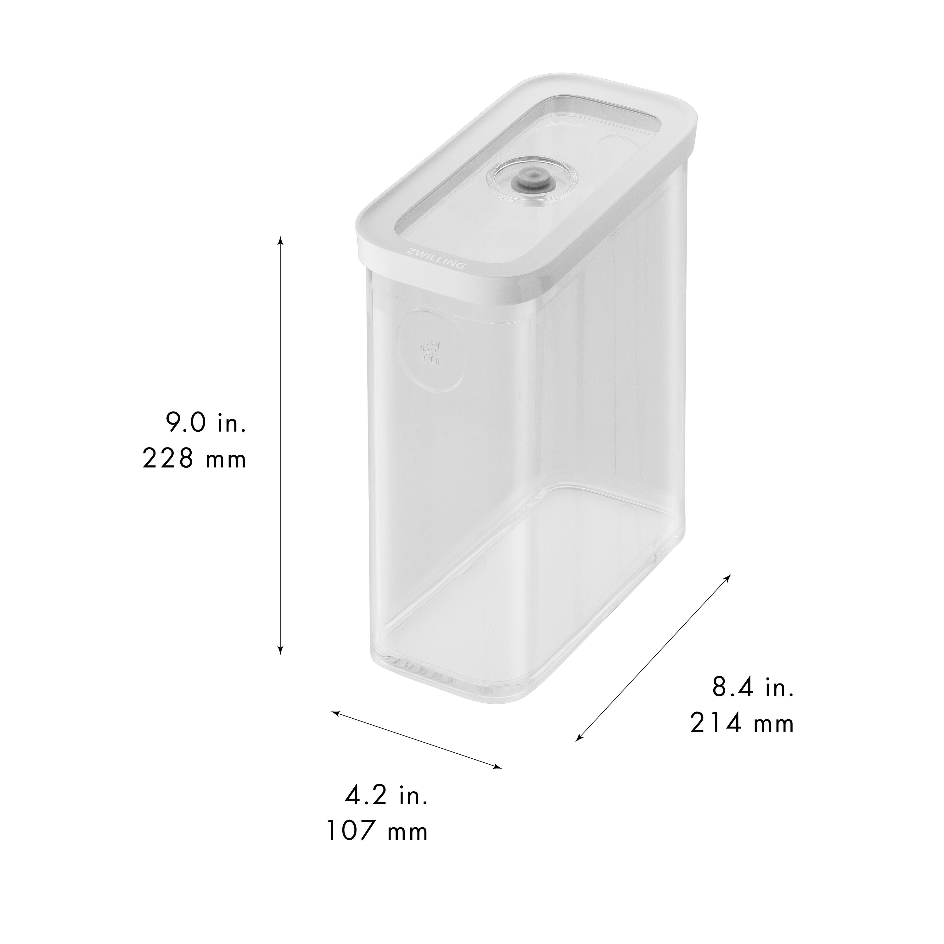 CUBE Box 3M / 21 cm, transparent-white