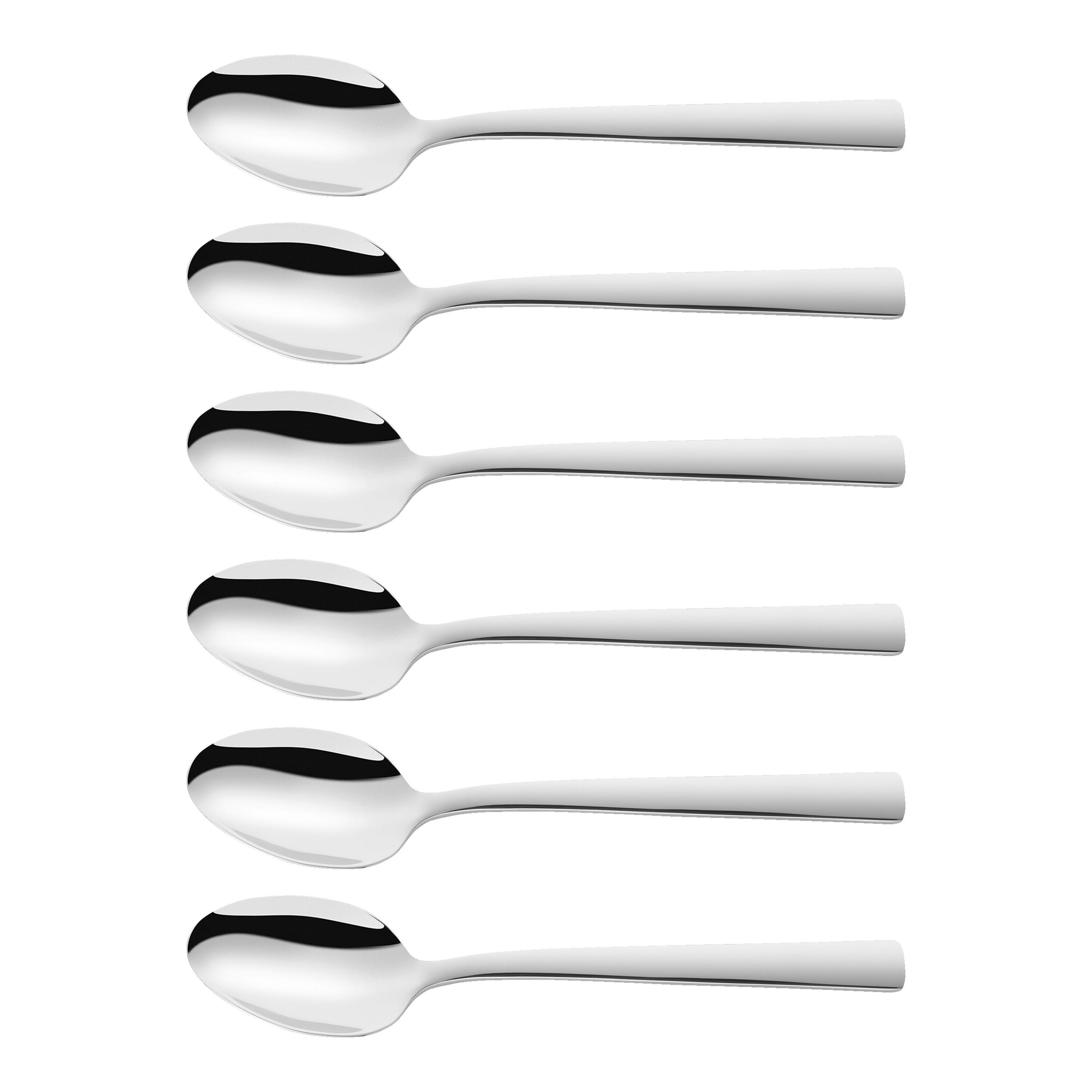 Coffee spoon set 6-pcs, polished