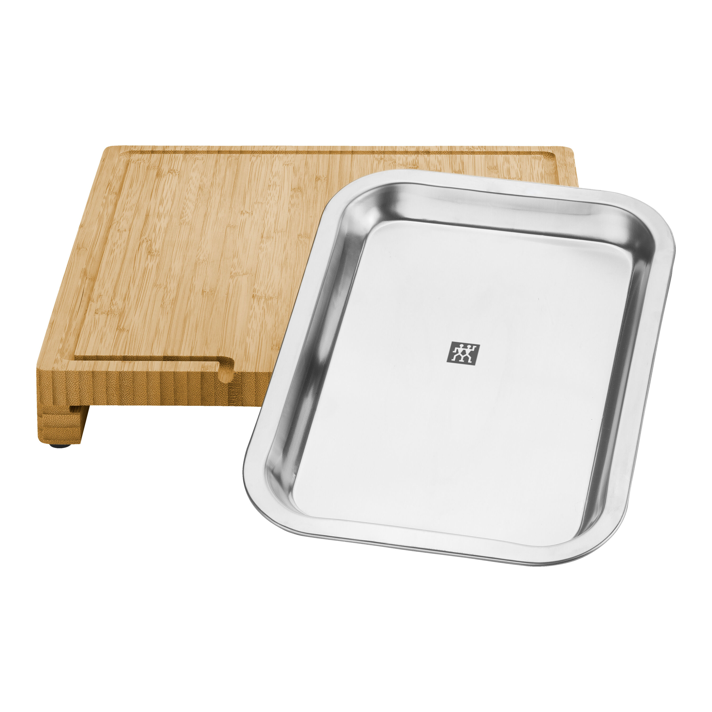 39 cm x 30 cm Bamboo Chopping board with tray