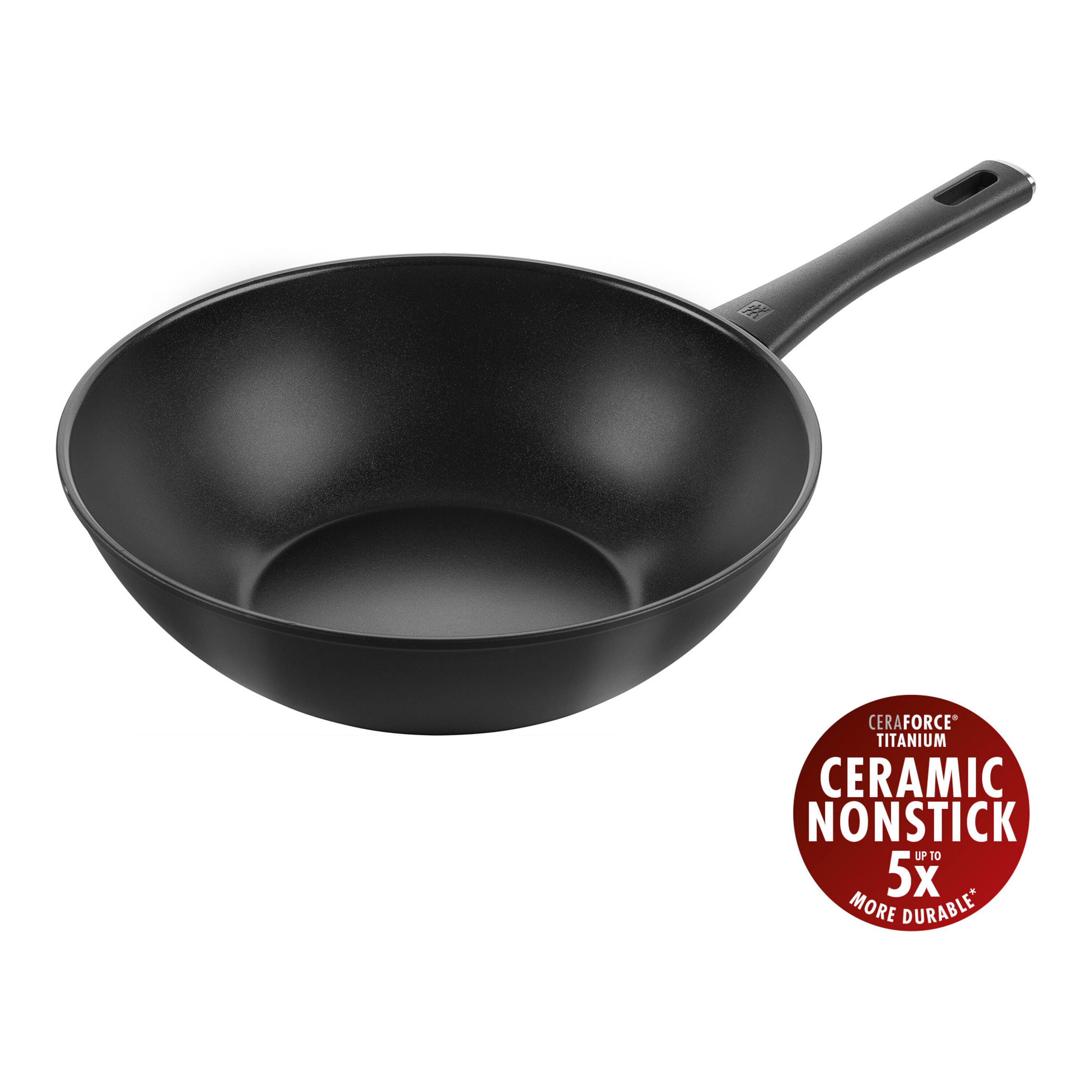 Wok, 30 cm, Aluminium, Titanium-reinforced ceramic non-stick coating
