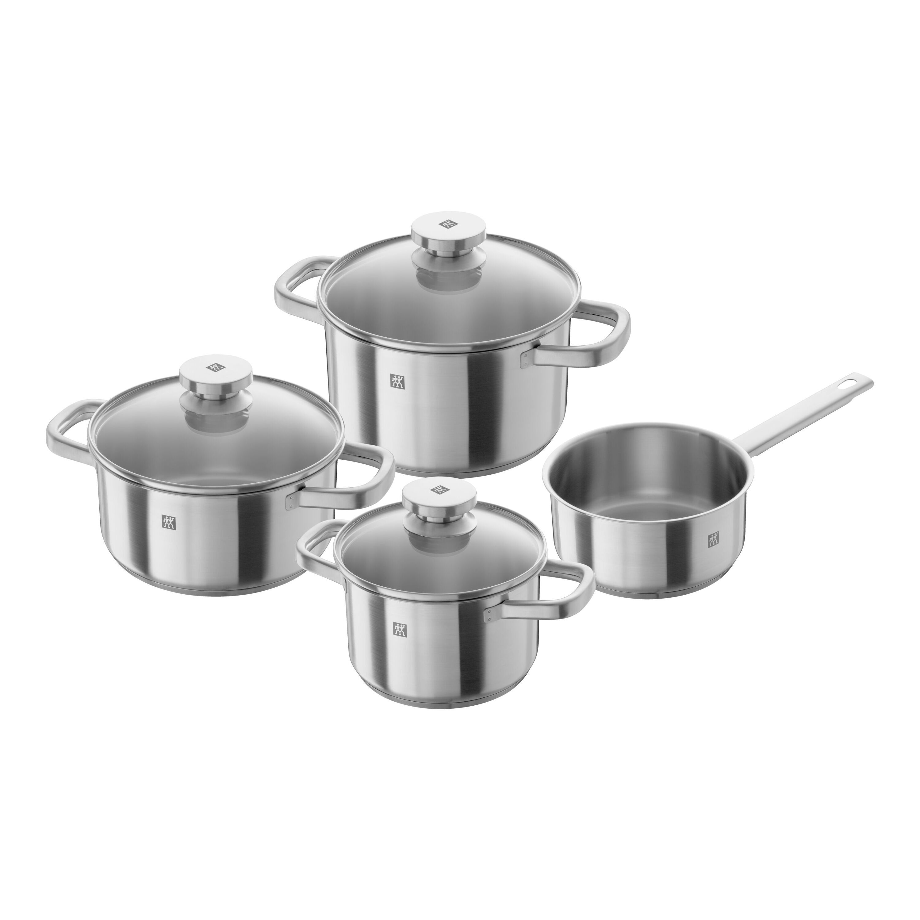 Pot set, 4-pcs, 18/10 Stainless Steel
