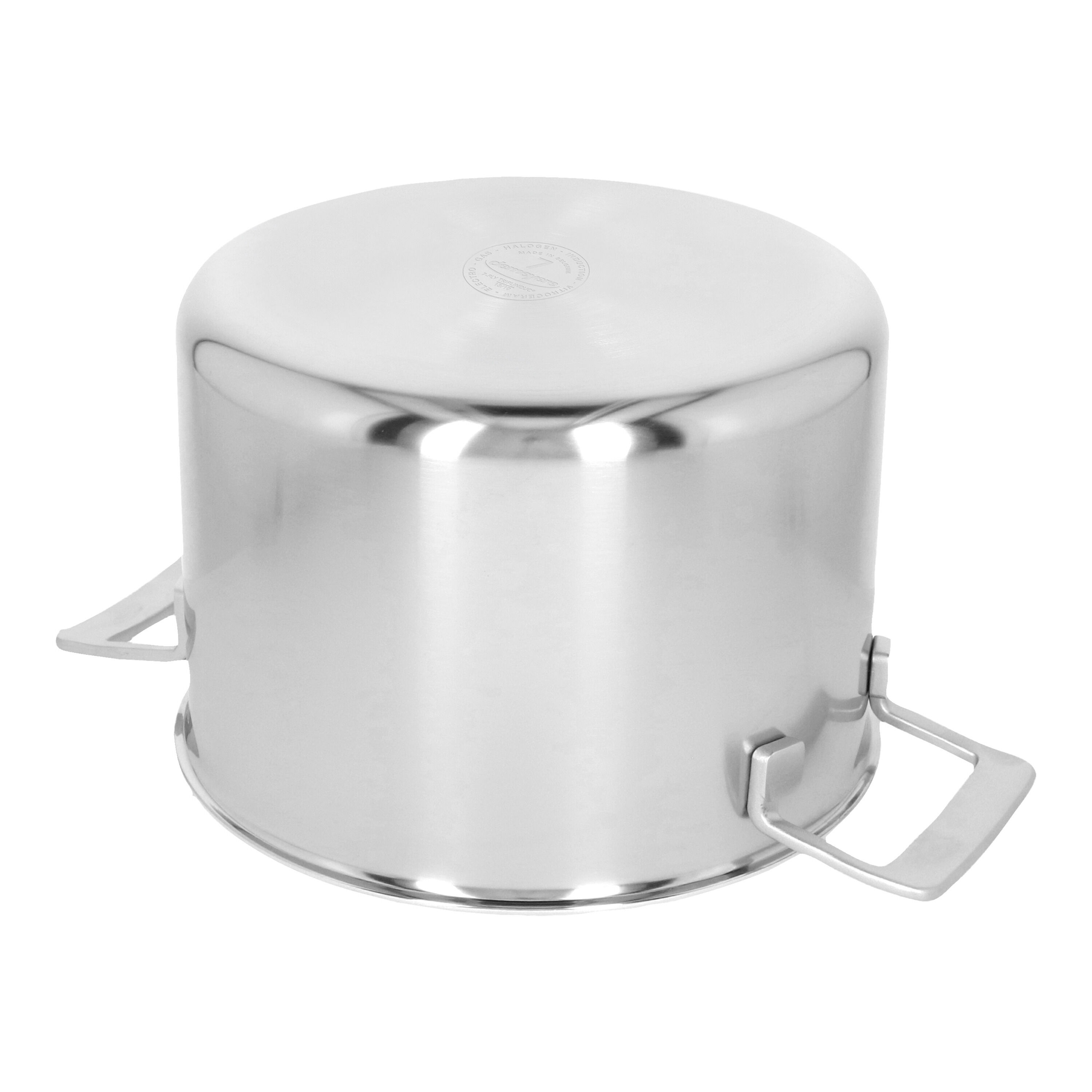 24 cm 18/10 Stainless Steel Stock pot with lid silver