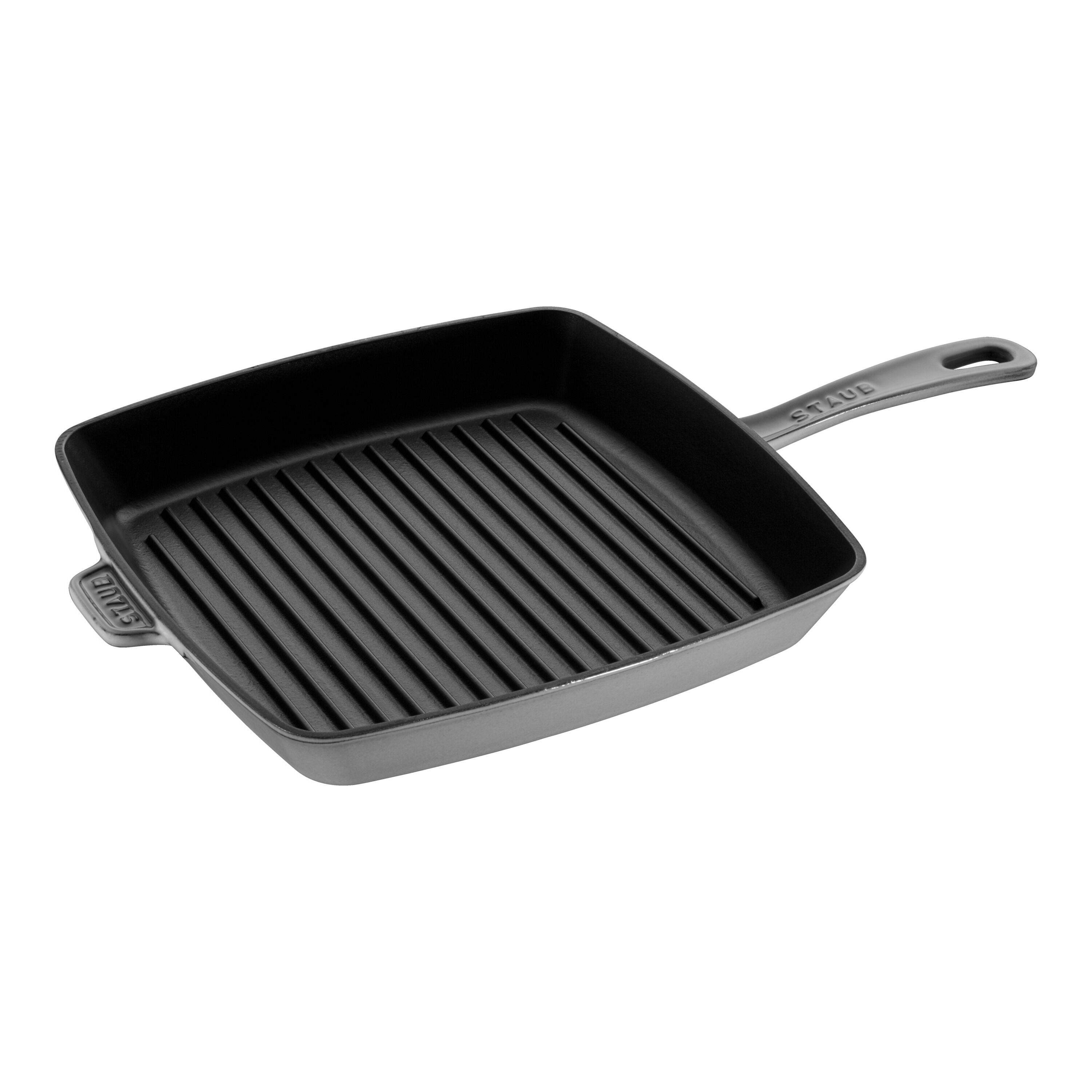30 cm square Cast iron American grill graphite-grey
