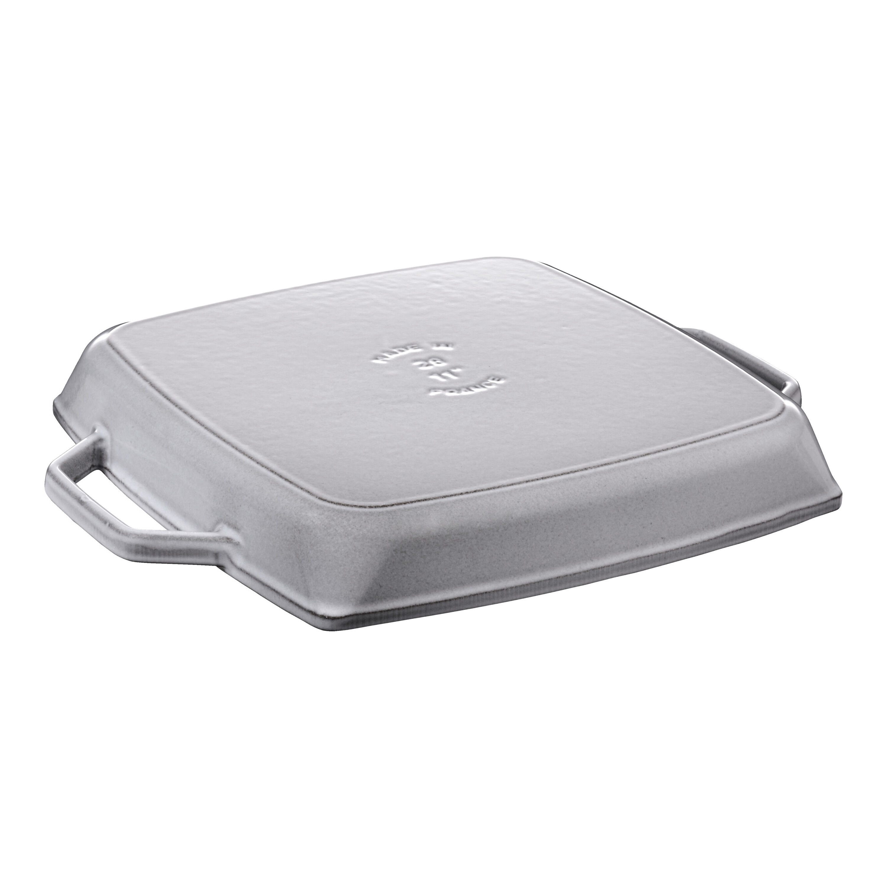 28 cm square Cast iron Grill pan graphite-grey