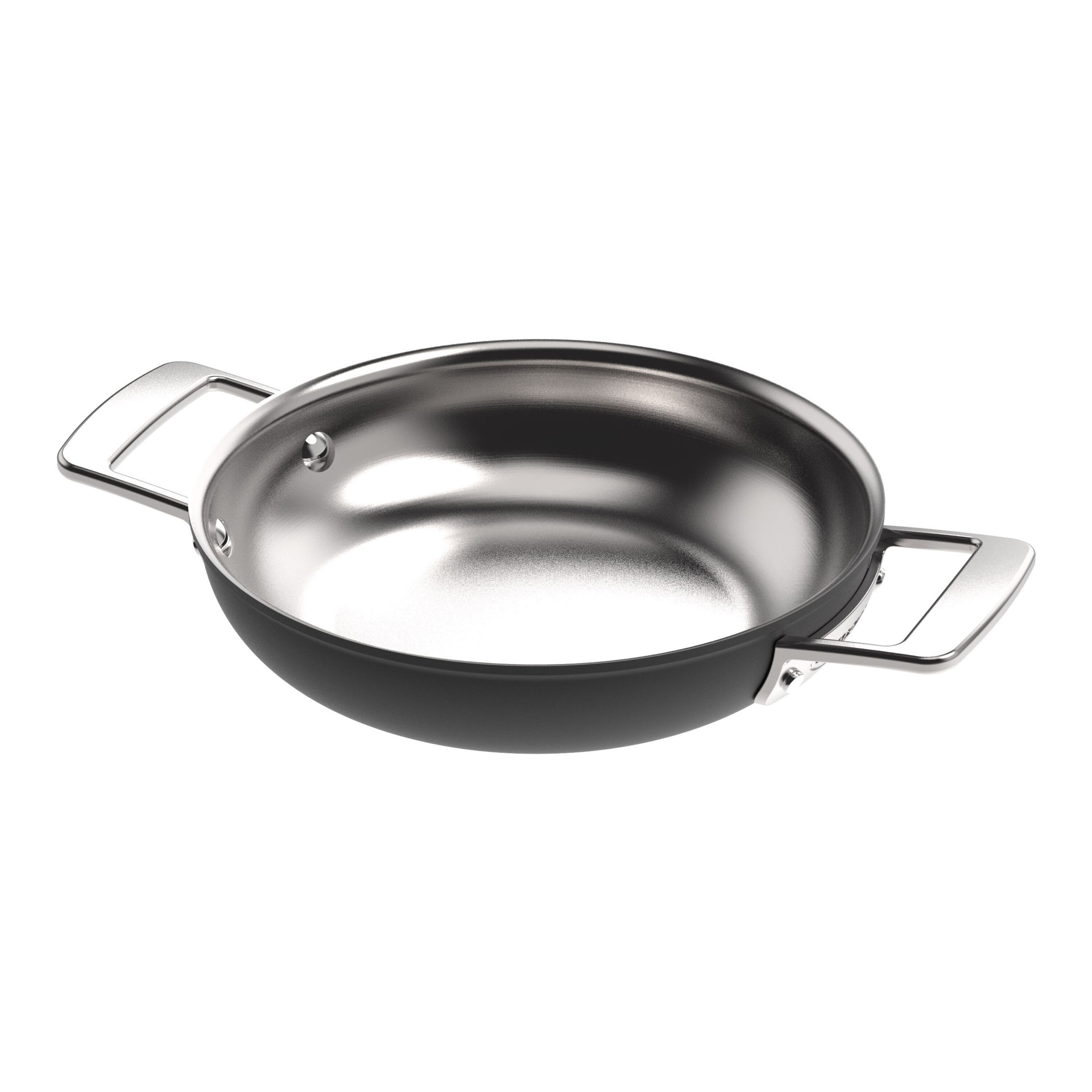 20 cm 18/10 Stainless Steel Frying pan silver-black