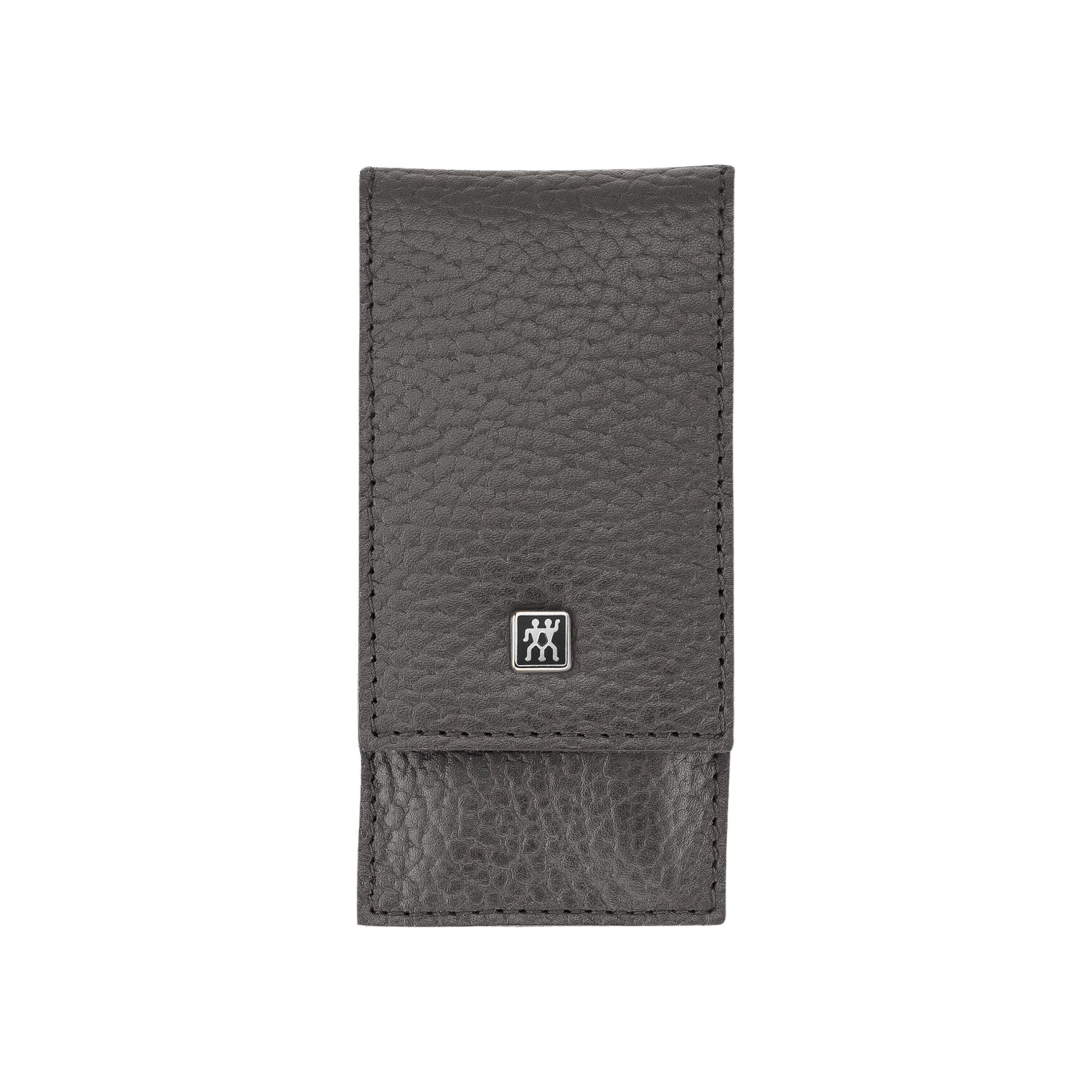 3-pcs Leather Snap fastener case anthracite