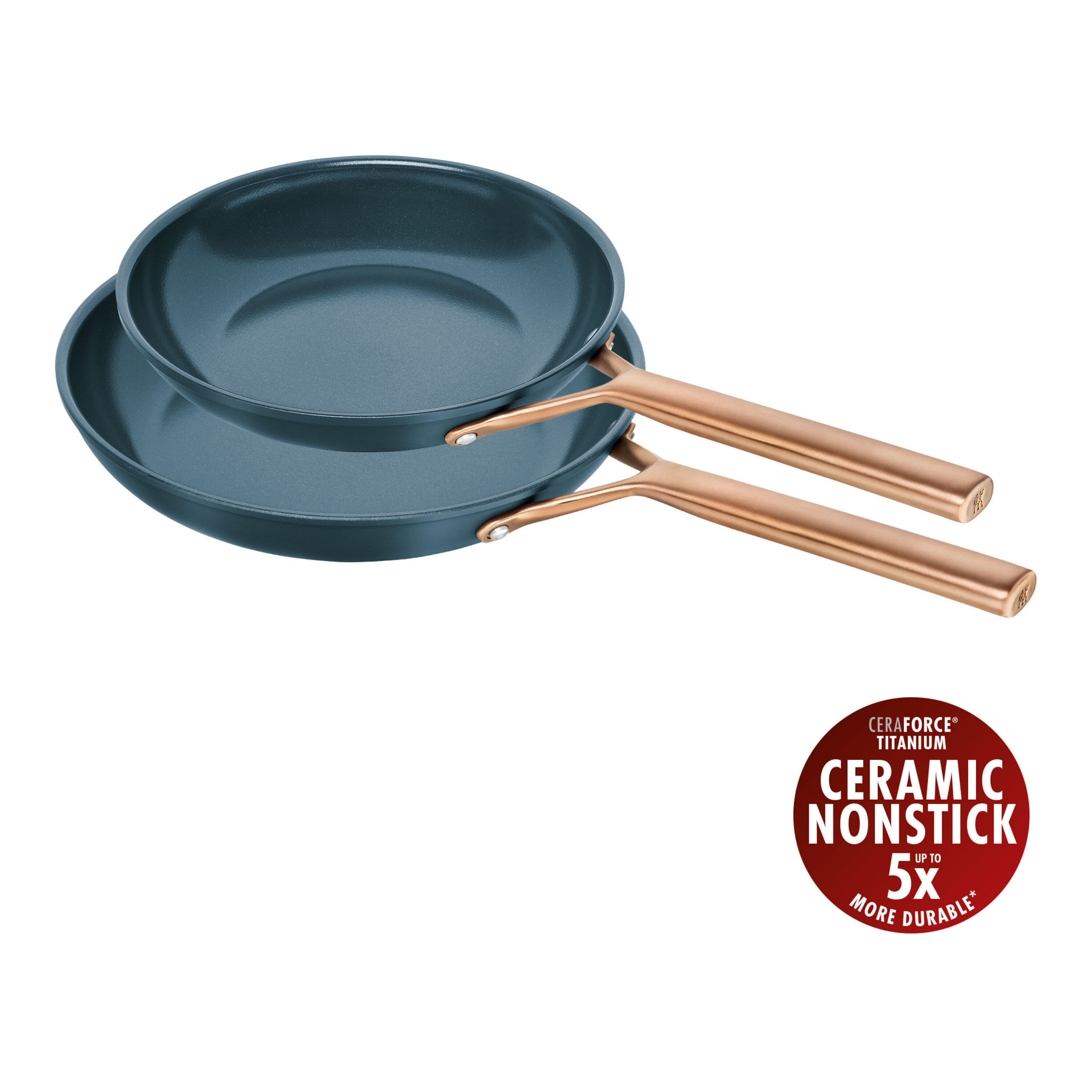 2-pcs Aluminium Frying pan set blue