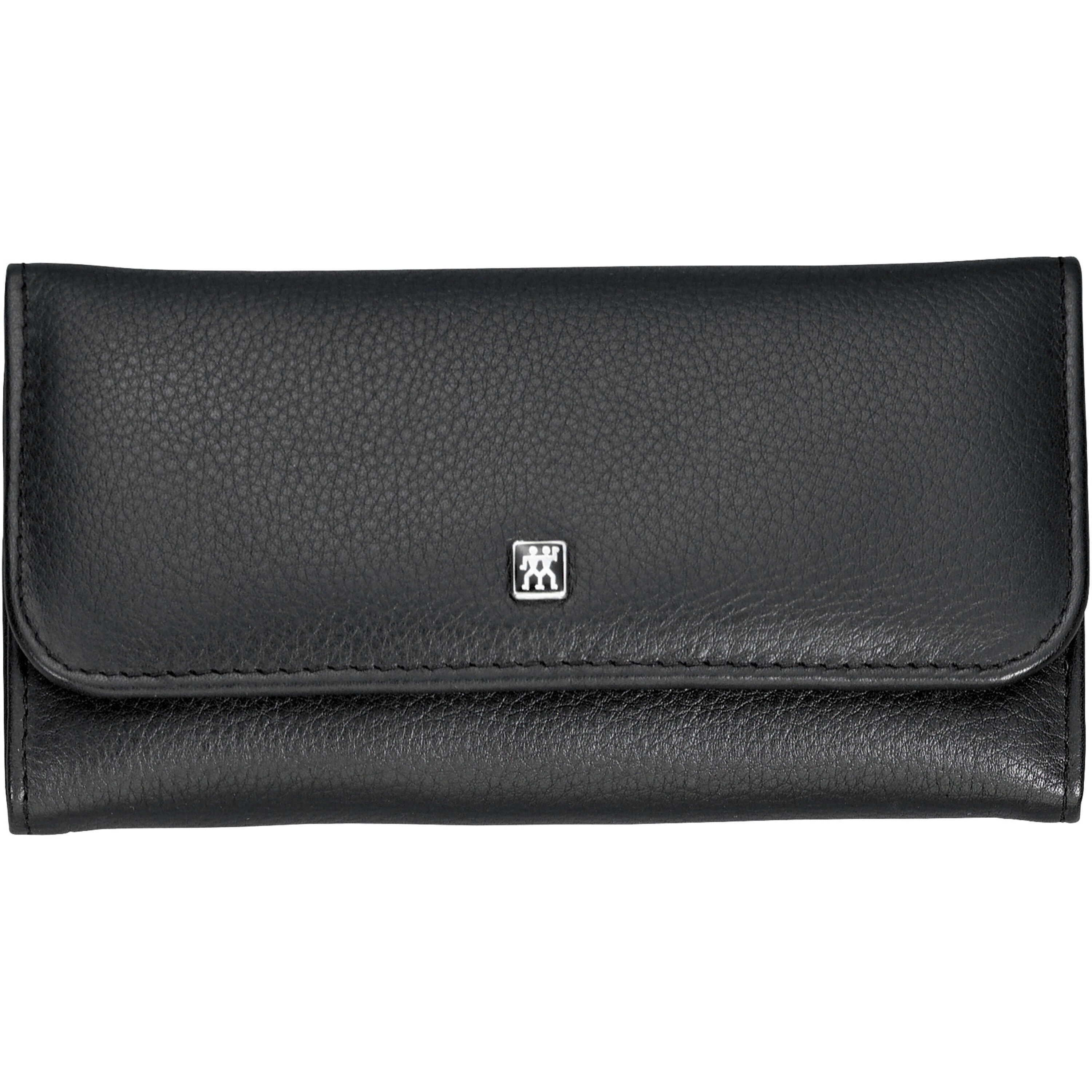 5-pcs Calf leather Snap fastener case black