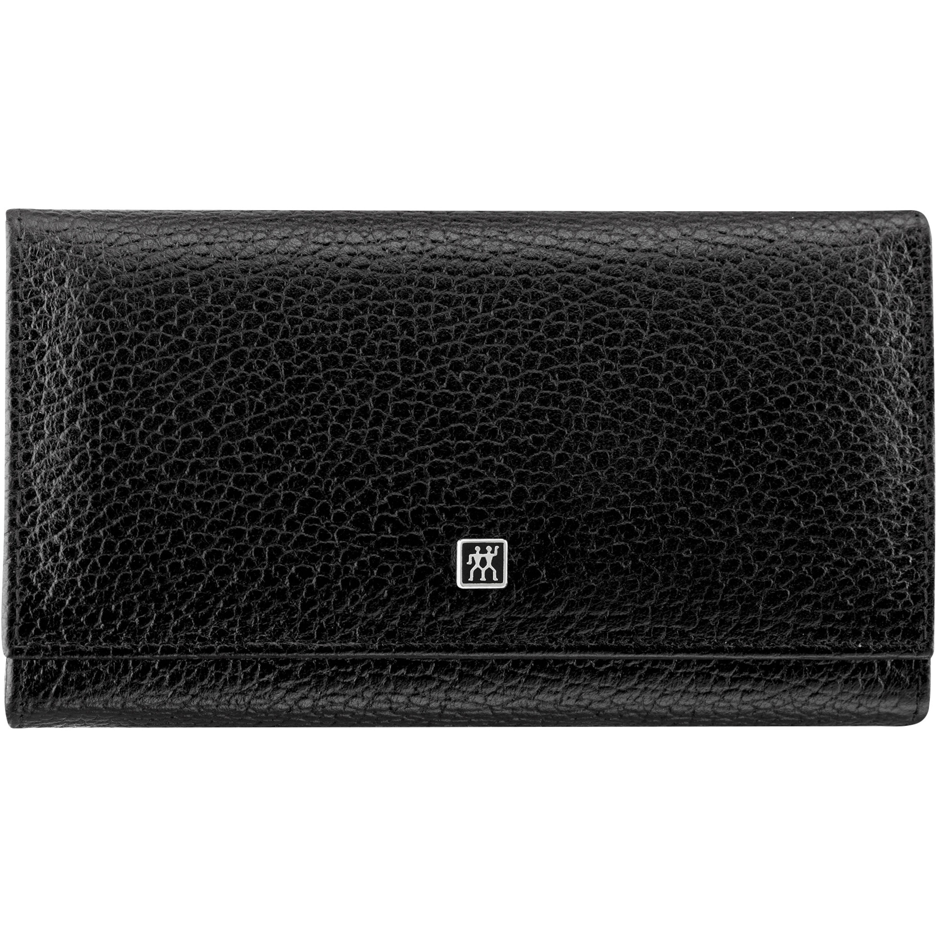7-pcs Calf leather Snap fastener case black