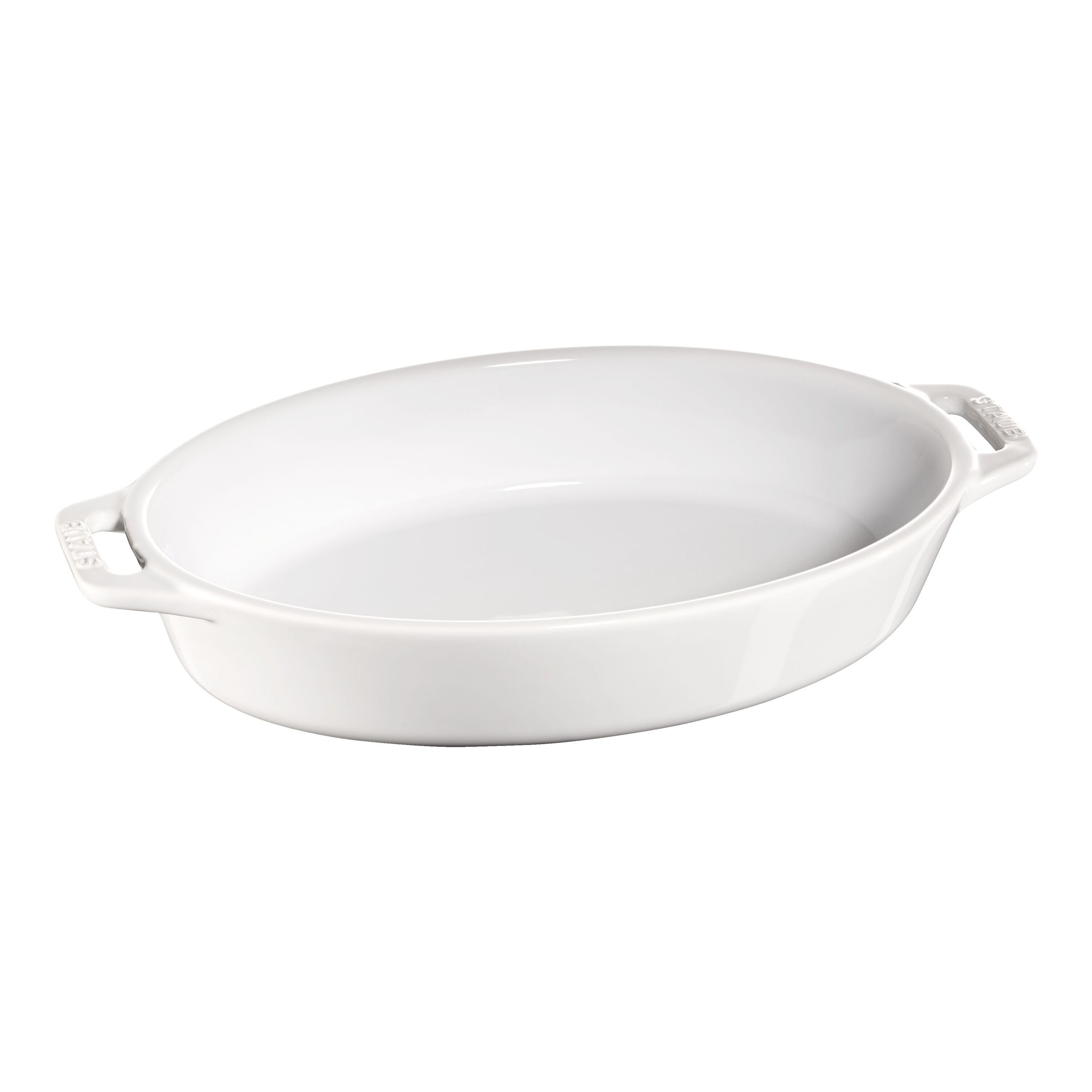 23 cm oval ceramic Oven dish white