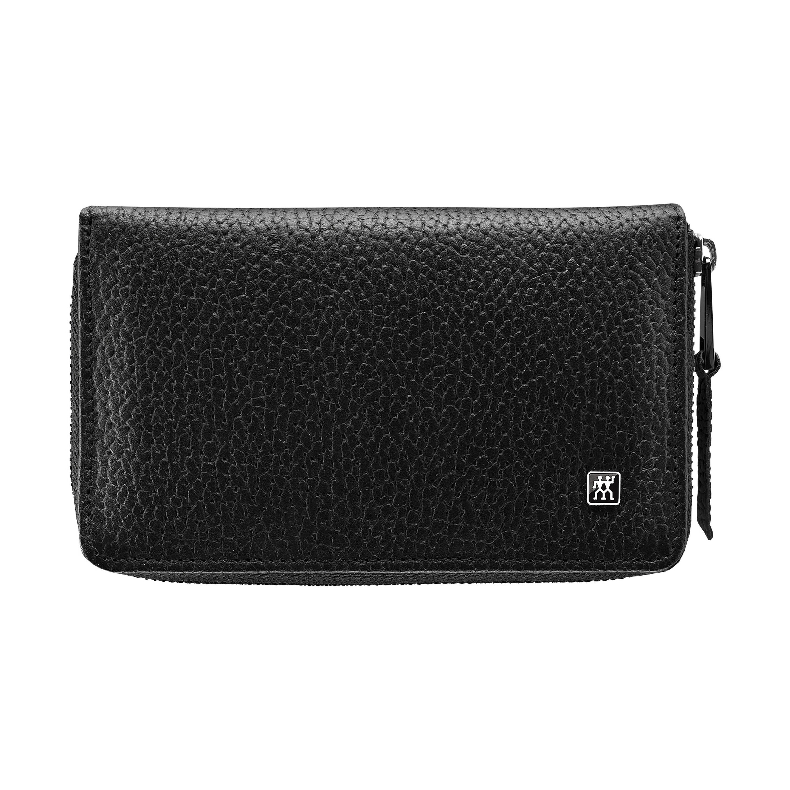 5-pcs Leather Zip fastener case black