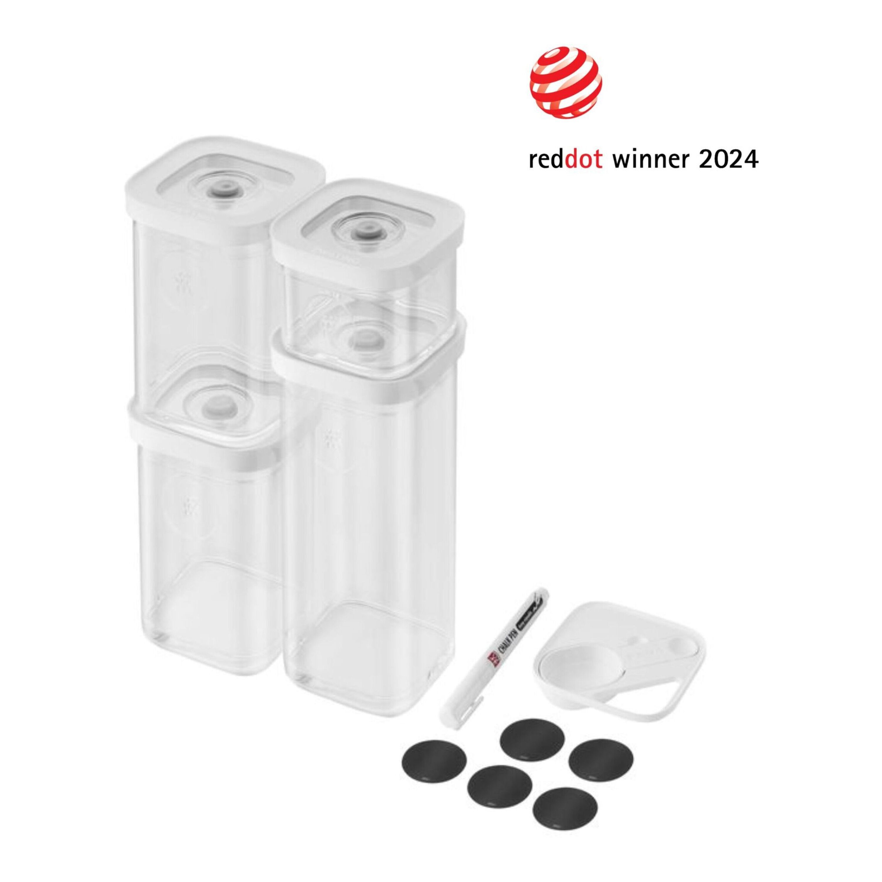 CUBE Set, S / 6-pcs, transparent-white