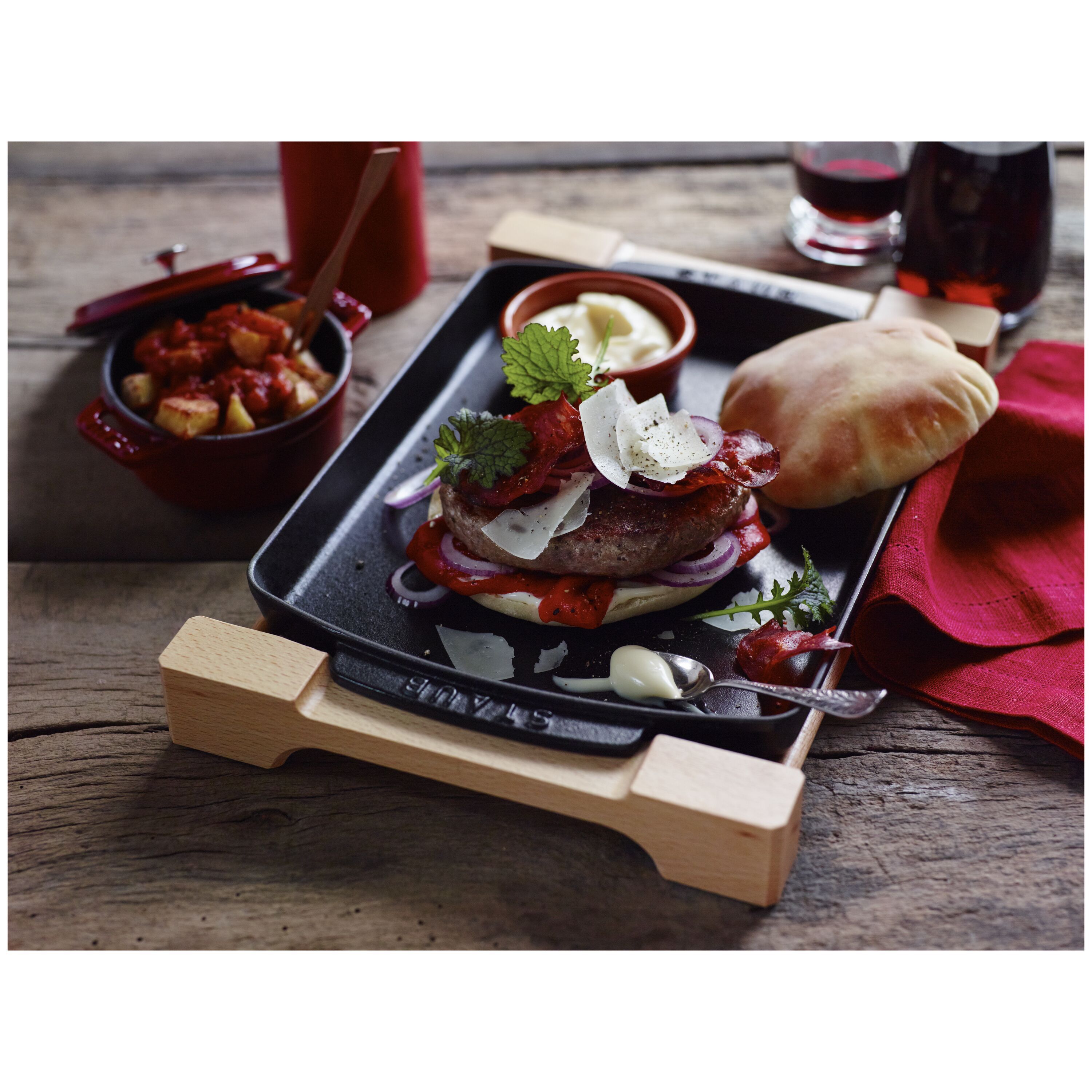 33 cm x 22 cm Cast iron Serving plate