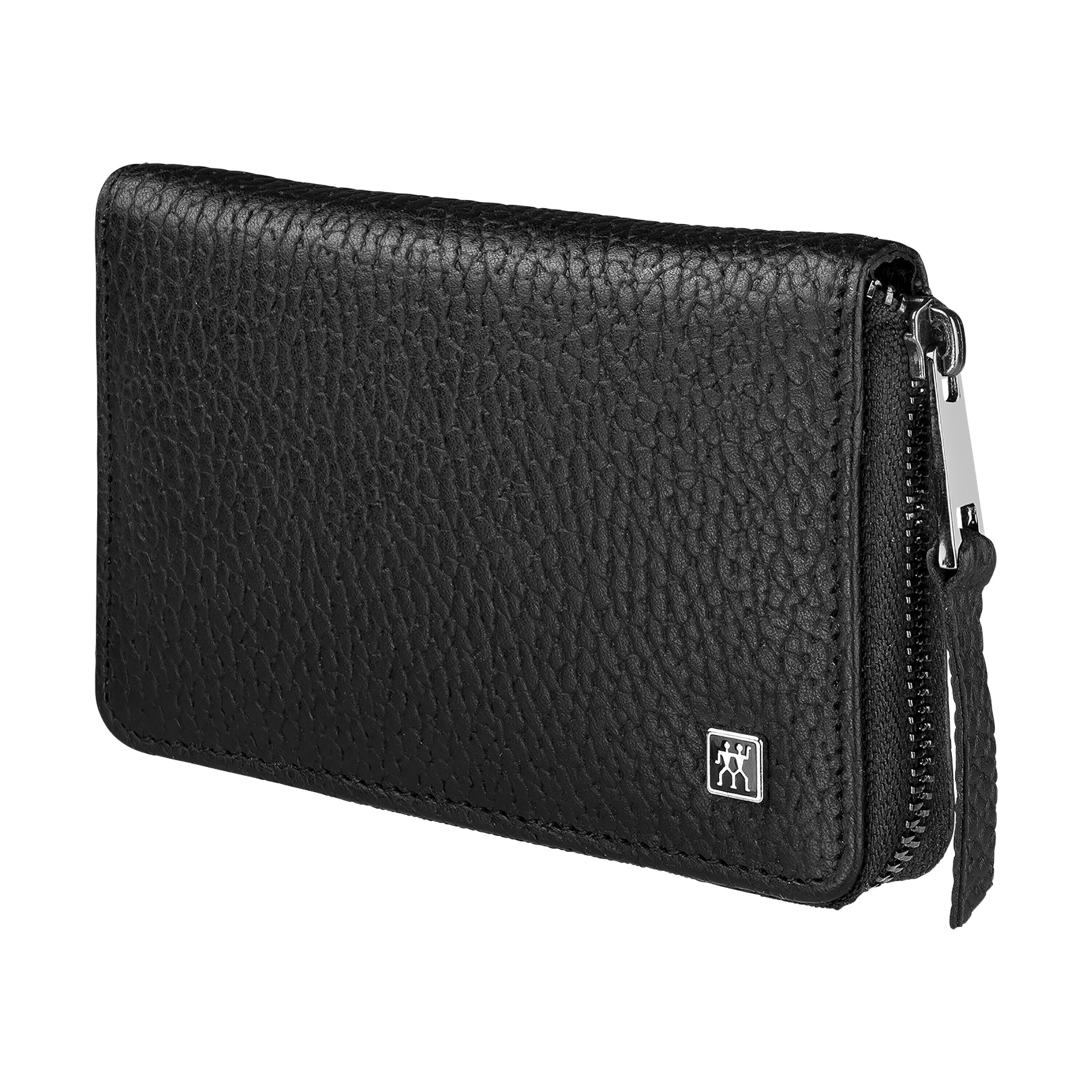 4-pcs Leather Zip fastener case black