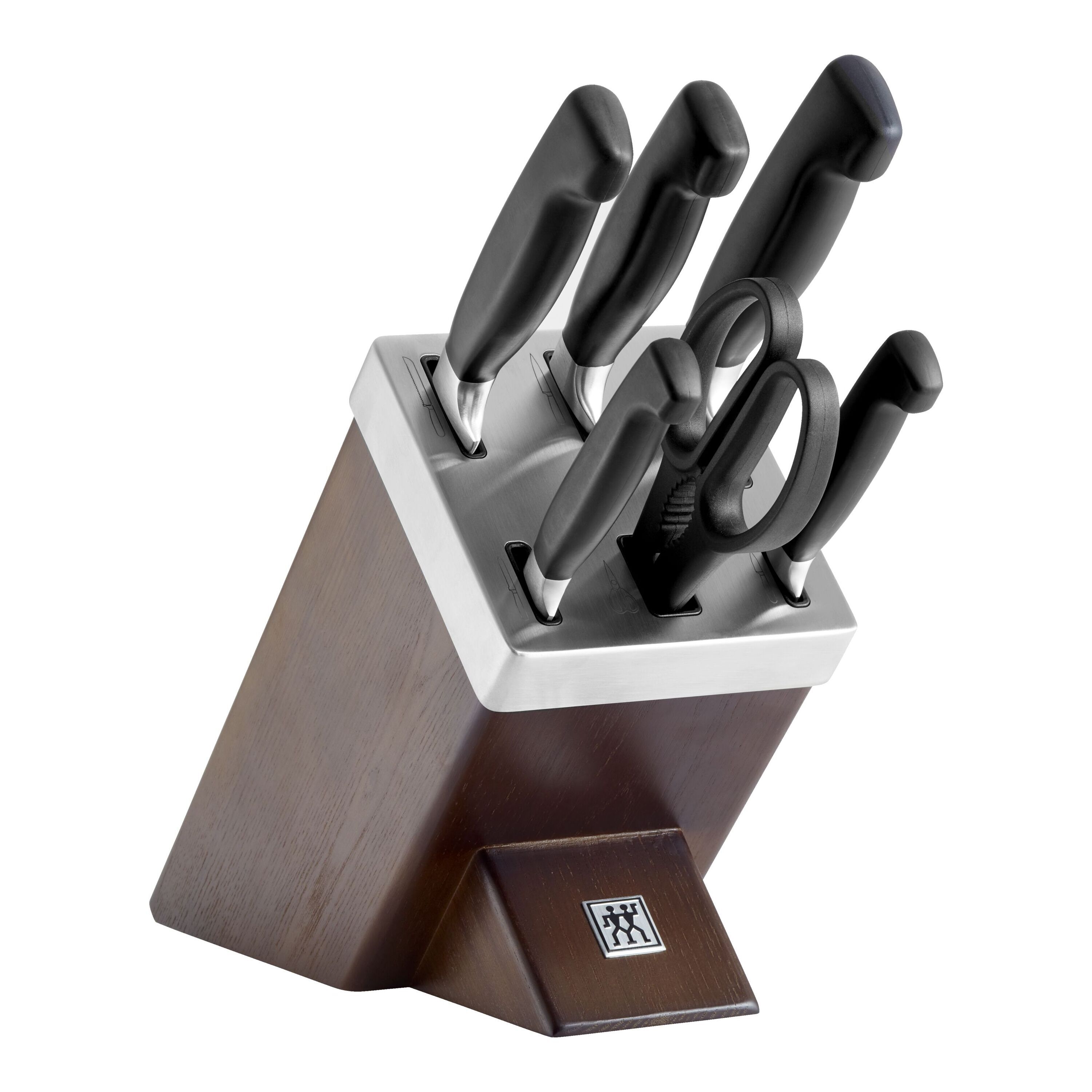 7-pcs, Knife block set, brown