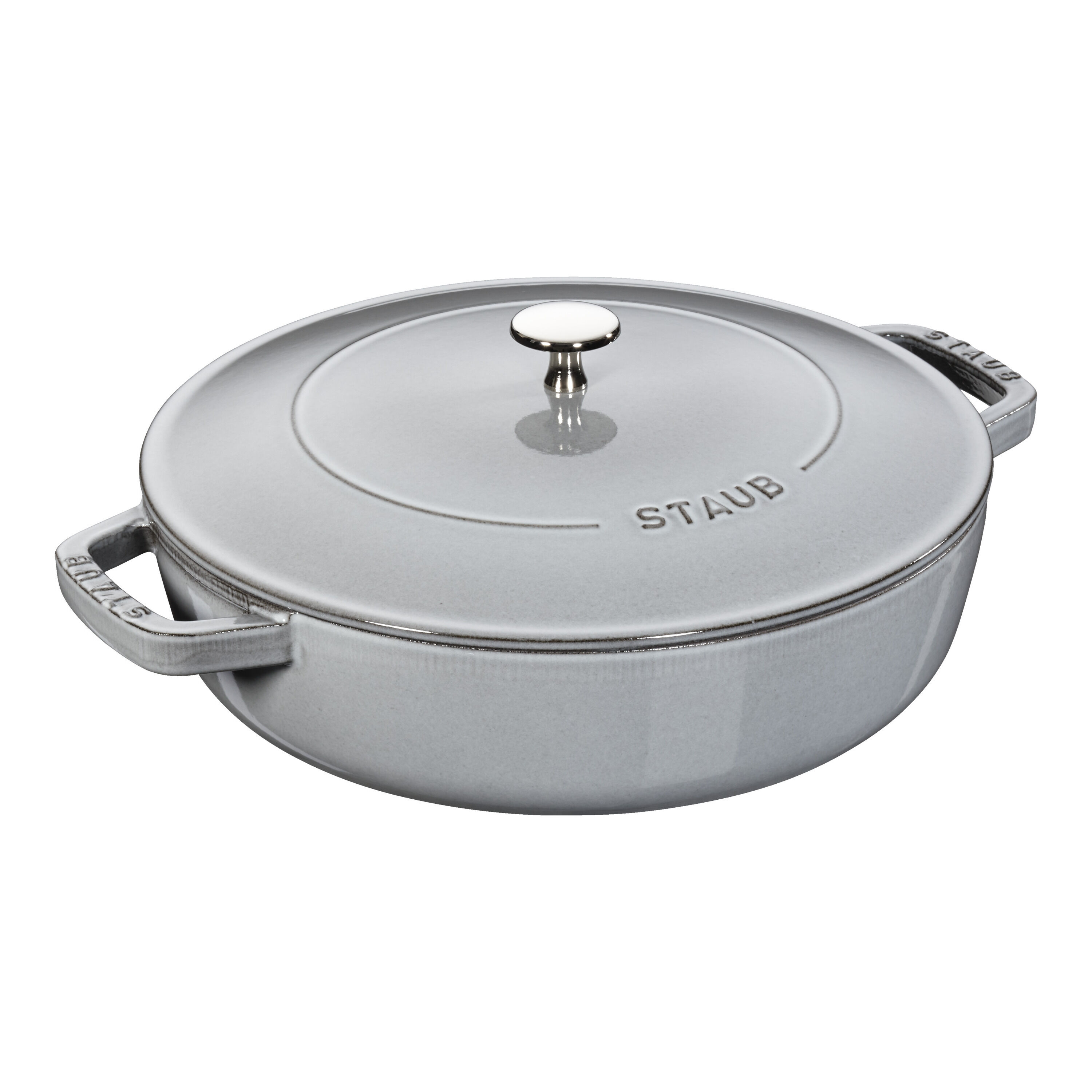 28 cm round Cast iron Saute pan Chistera graphite-grey