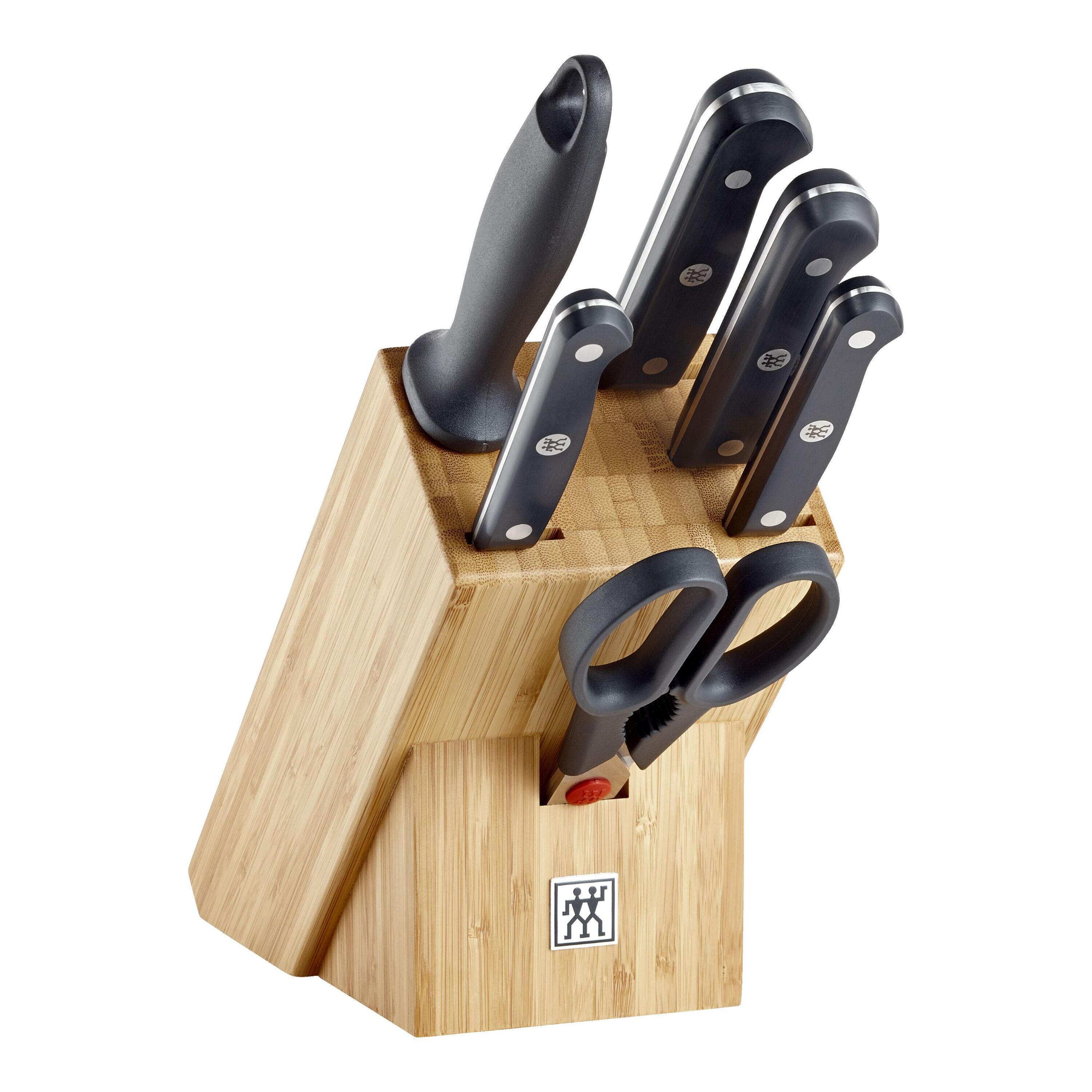 7-pcs, Knife block set, natural
