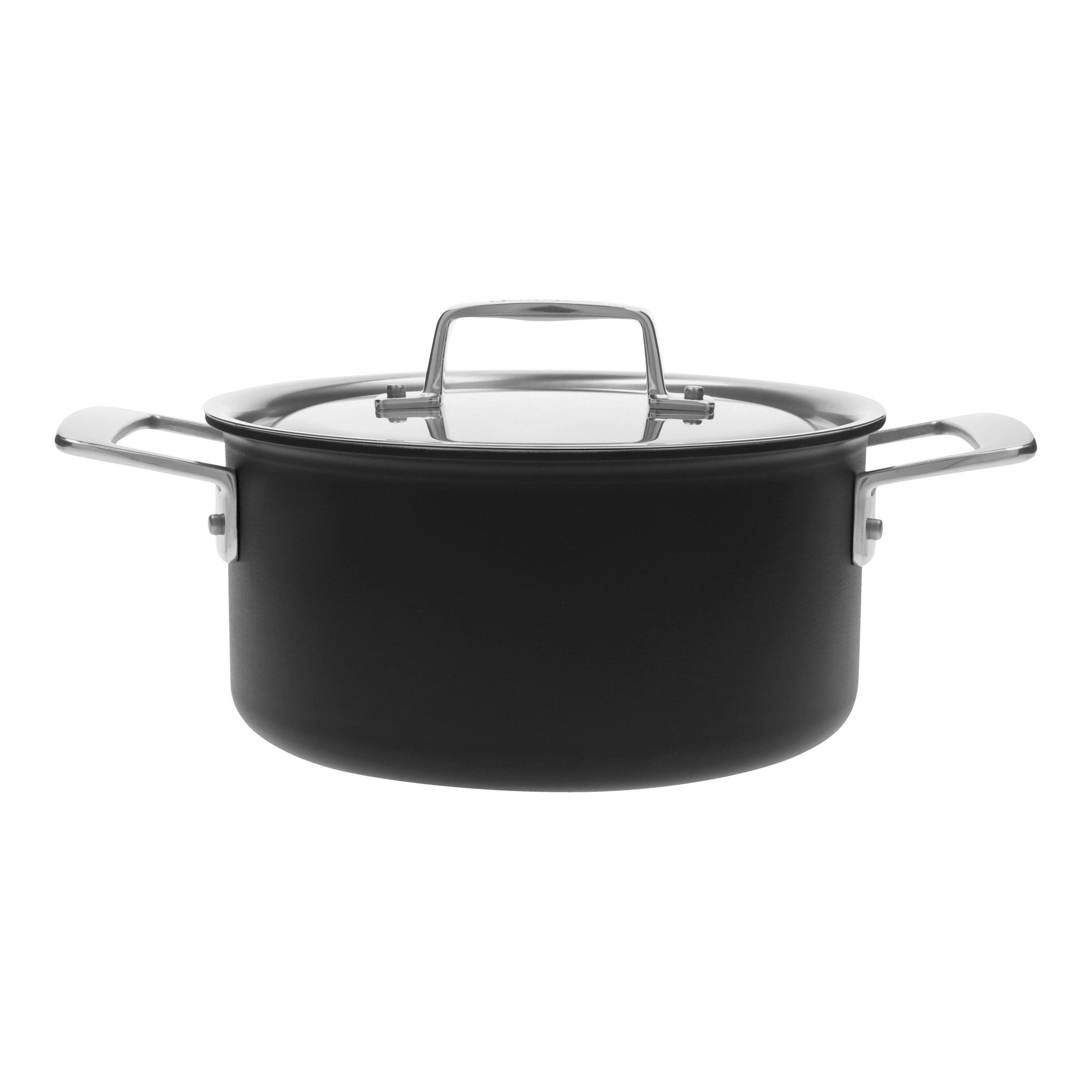20 cm 18/10 Stainless Steel Stew pot silver-black