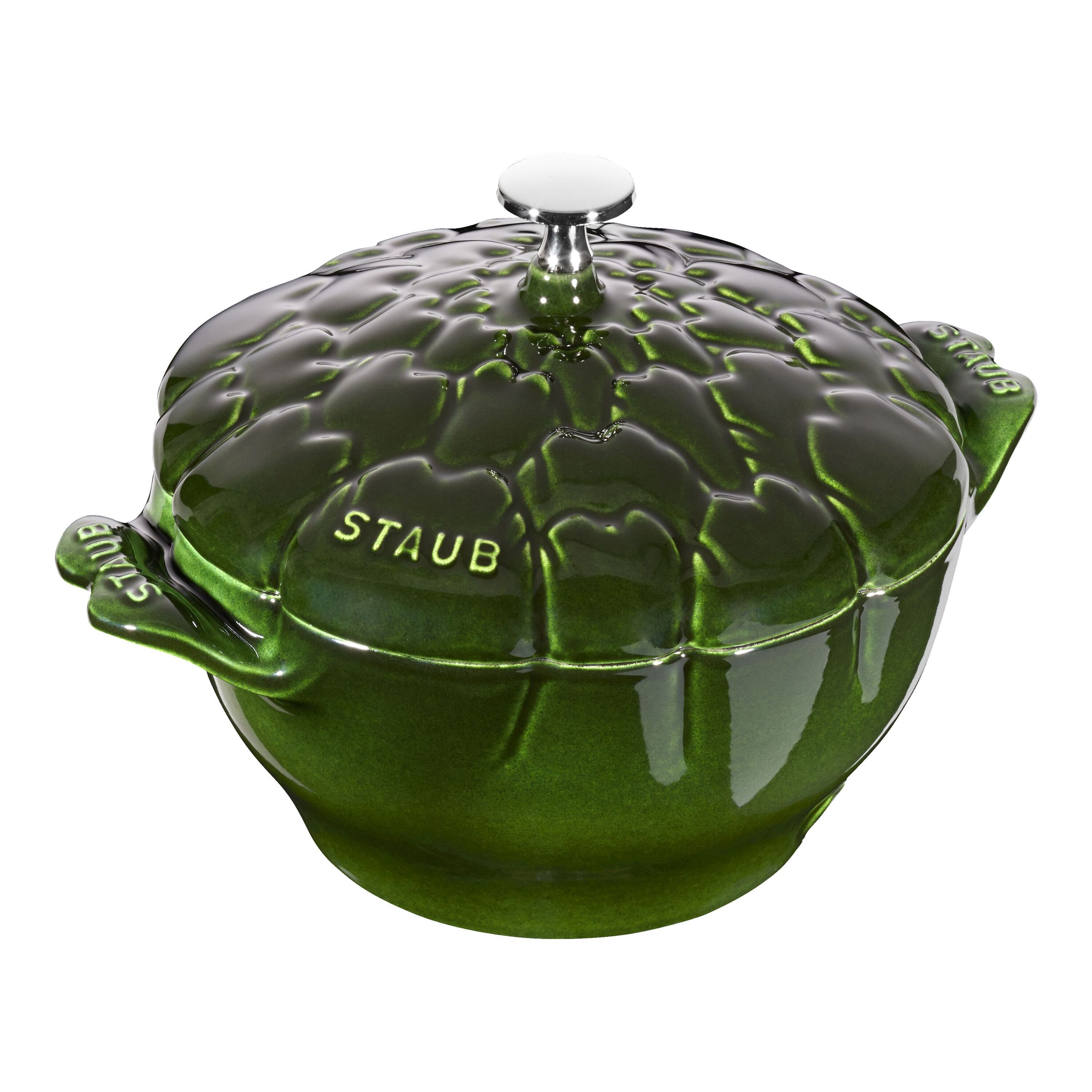 22 cm artichoke Cast iron Cocotte basil-green