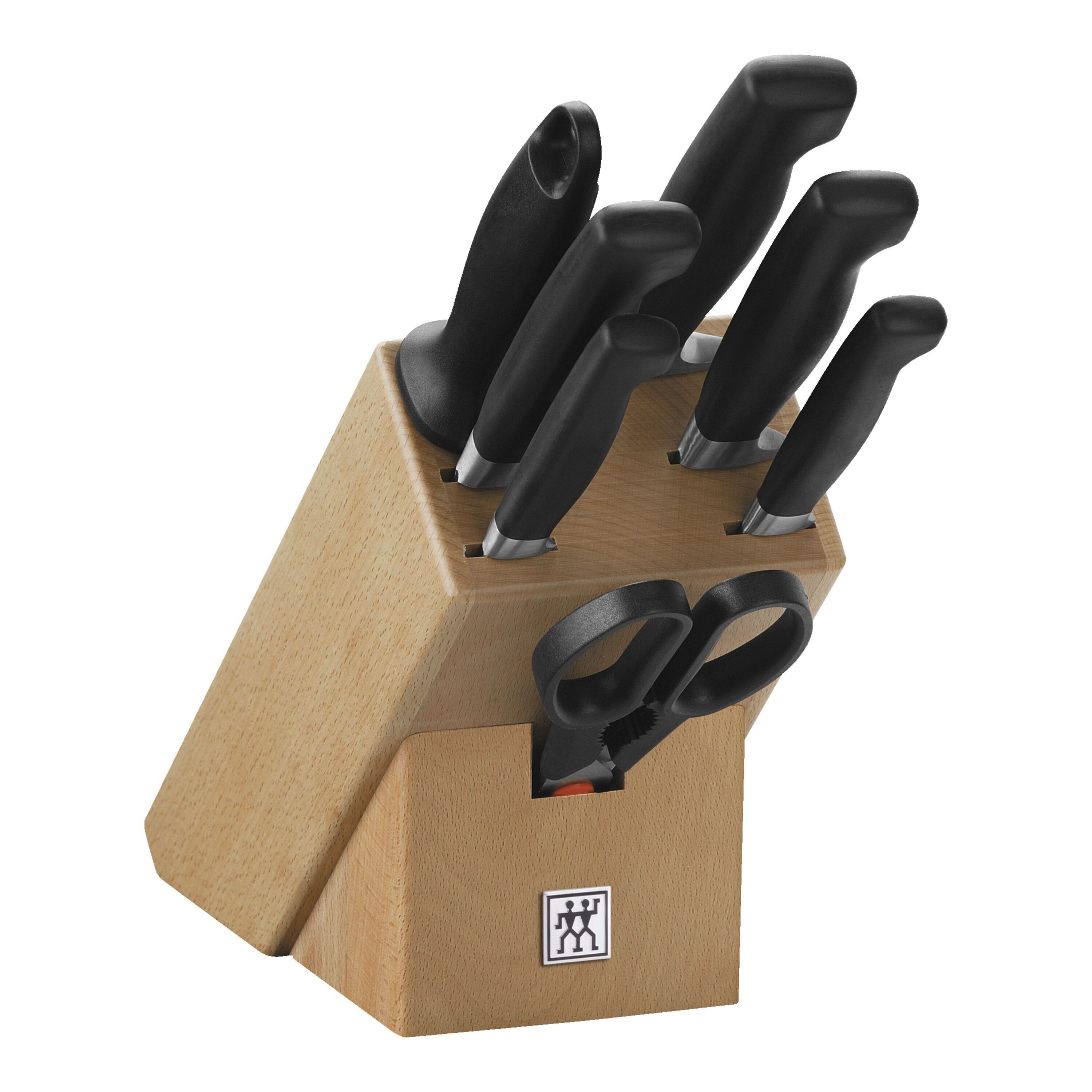 8-pcs, Knife block set, natural
