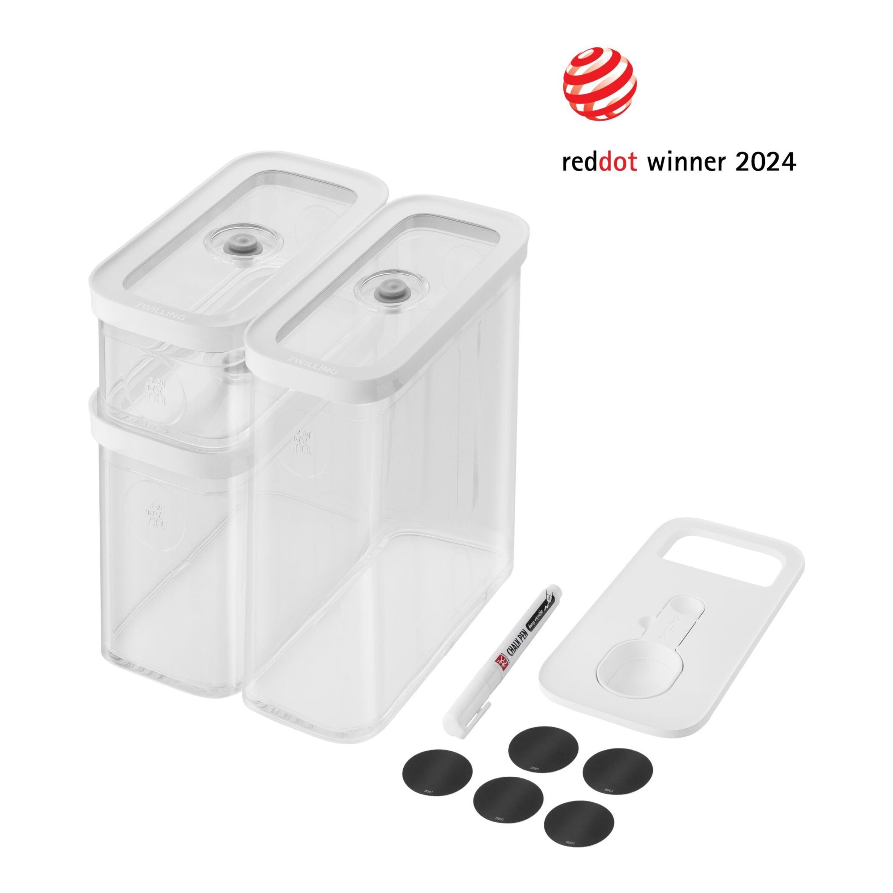 CUBE Set, M / 5-pcs, transparent-white