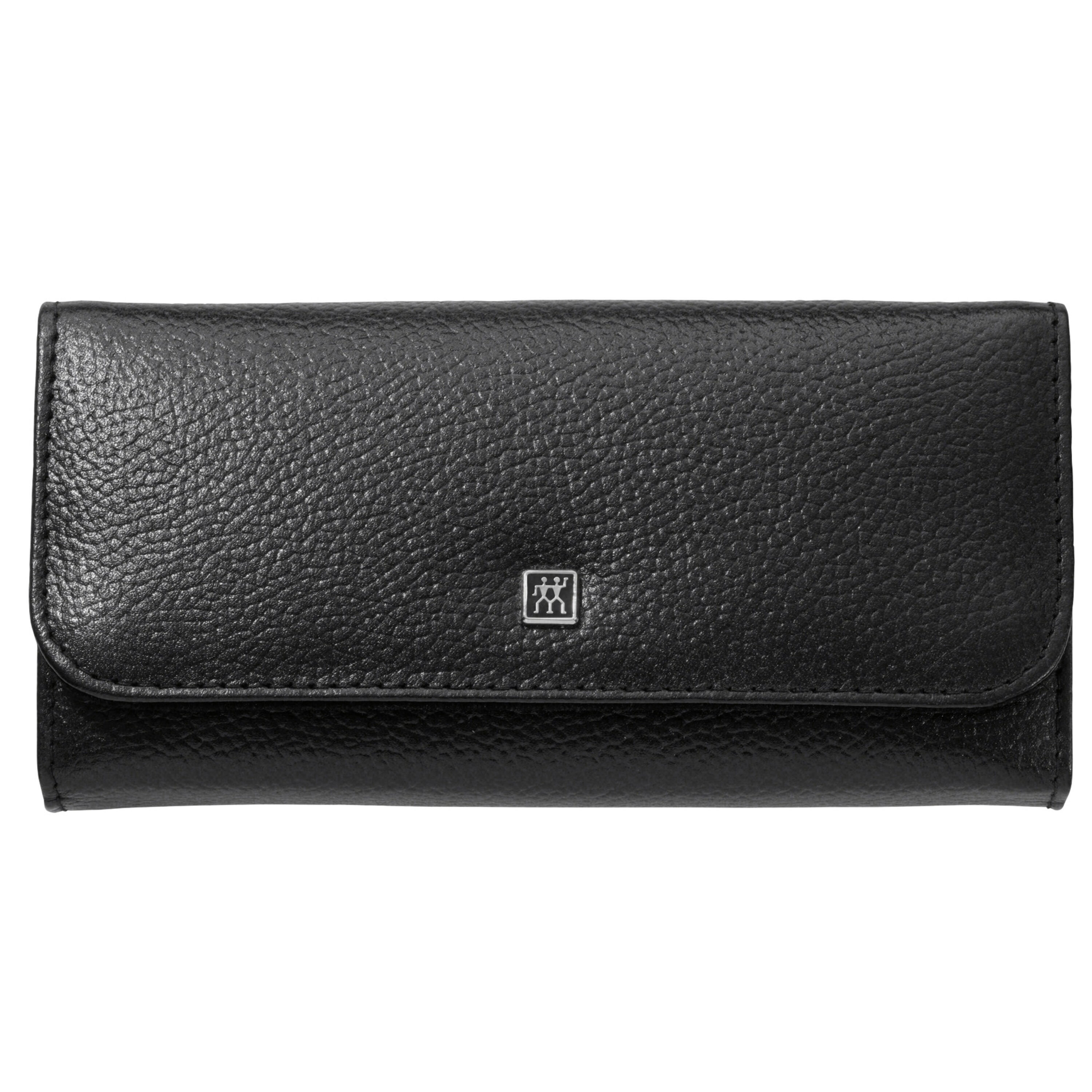5-pcs Calf leather Snap fastener case black