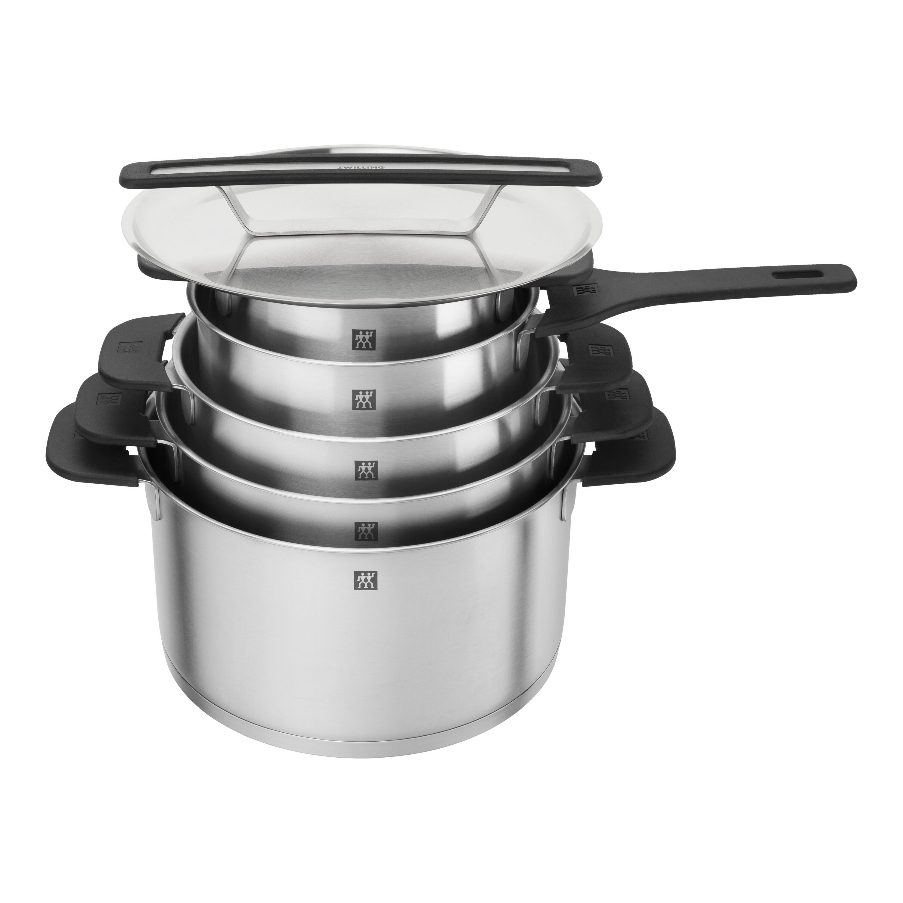 5-pcs 18/10 Stainless Steel Pot set silver