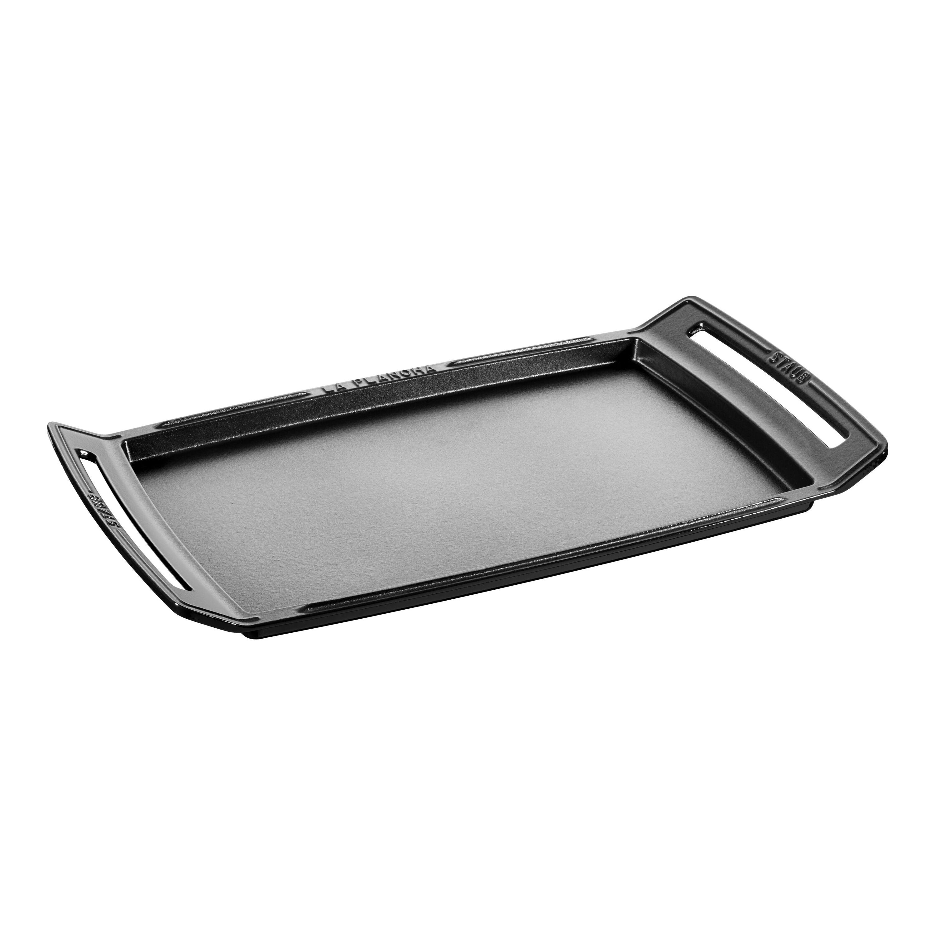 38 cm Cast iron Plancha shiny-black