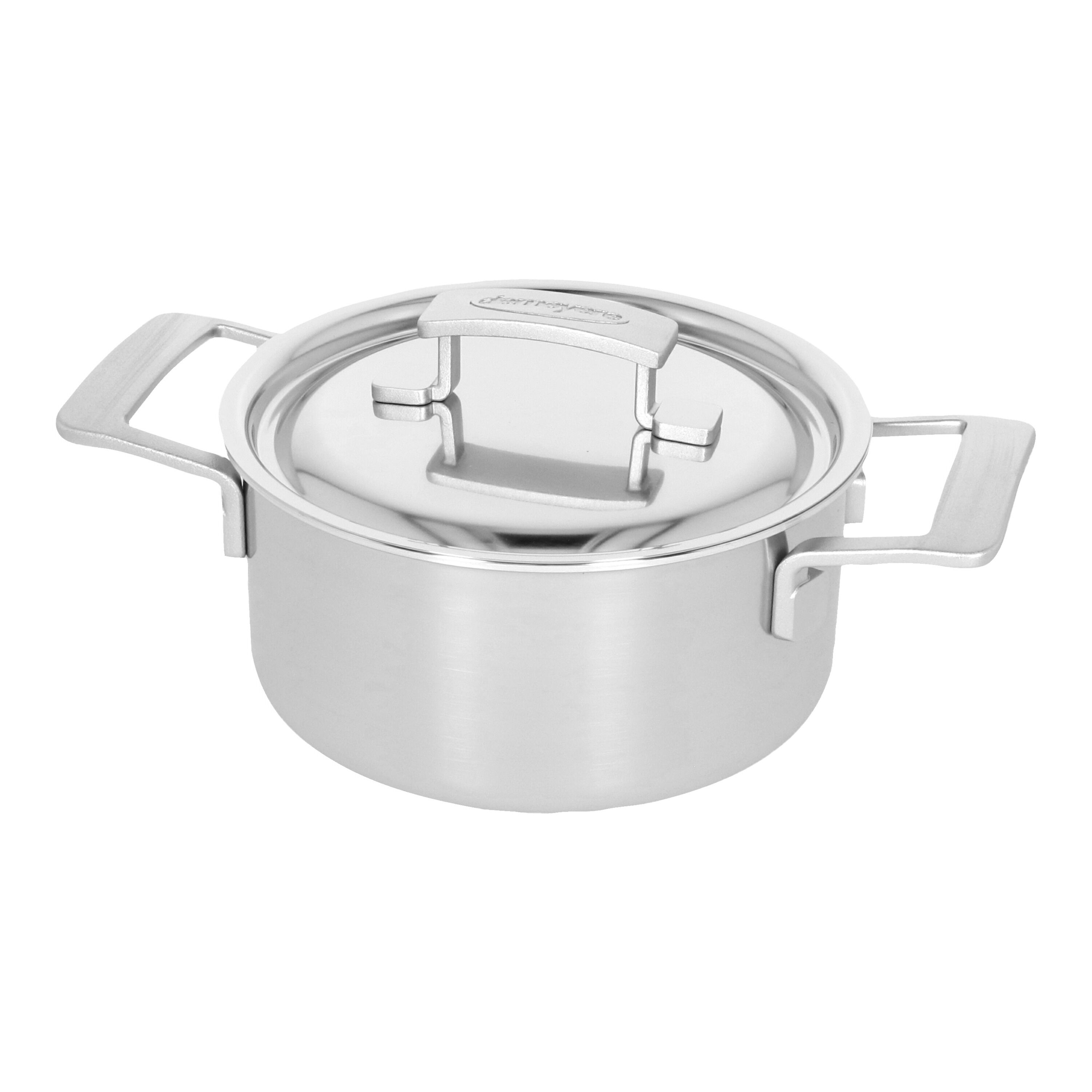 18 cm 18/10 Stainless Steel Stew pot with lid silver