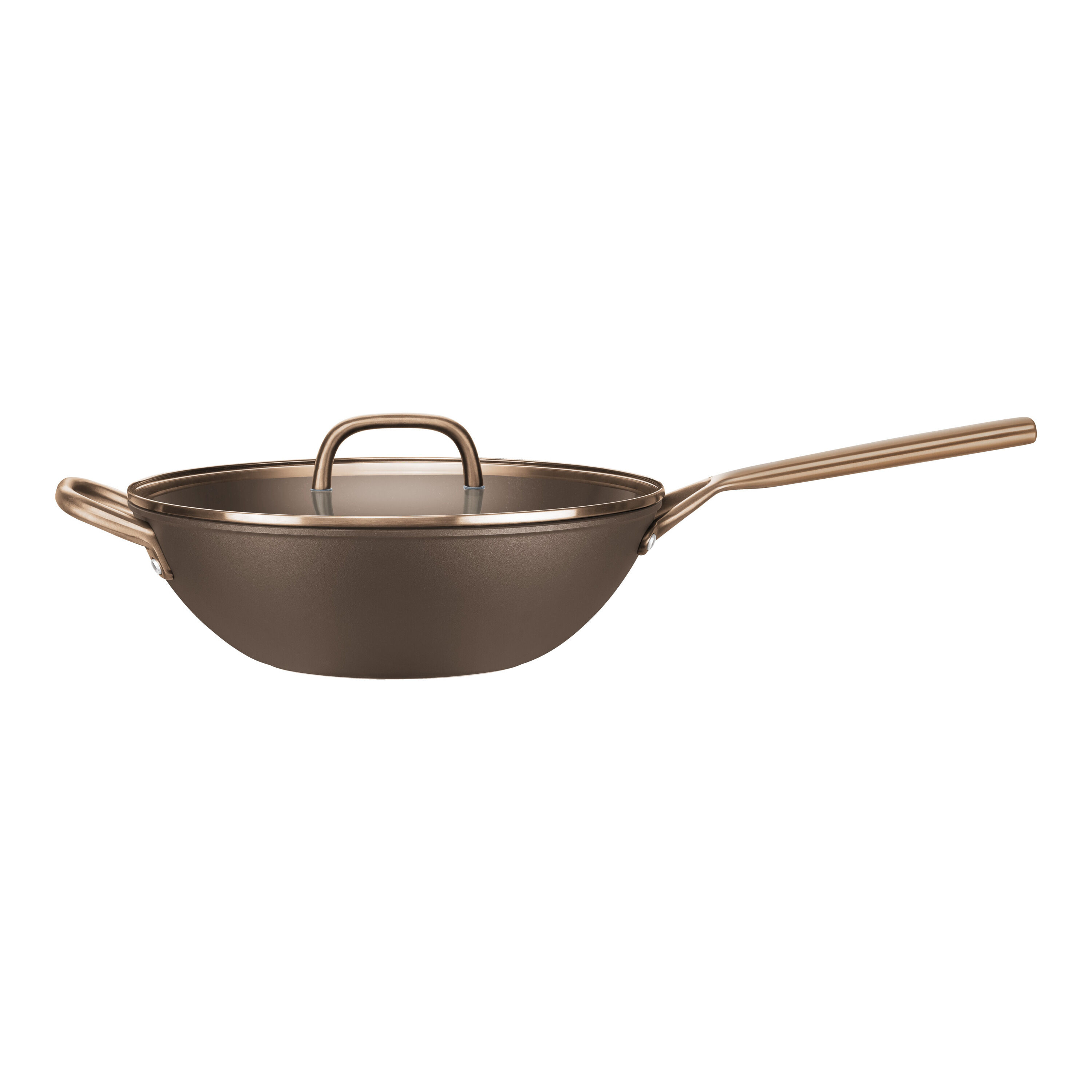 30 cm Aluminium Wok with glass lid