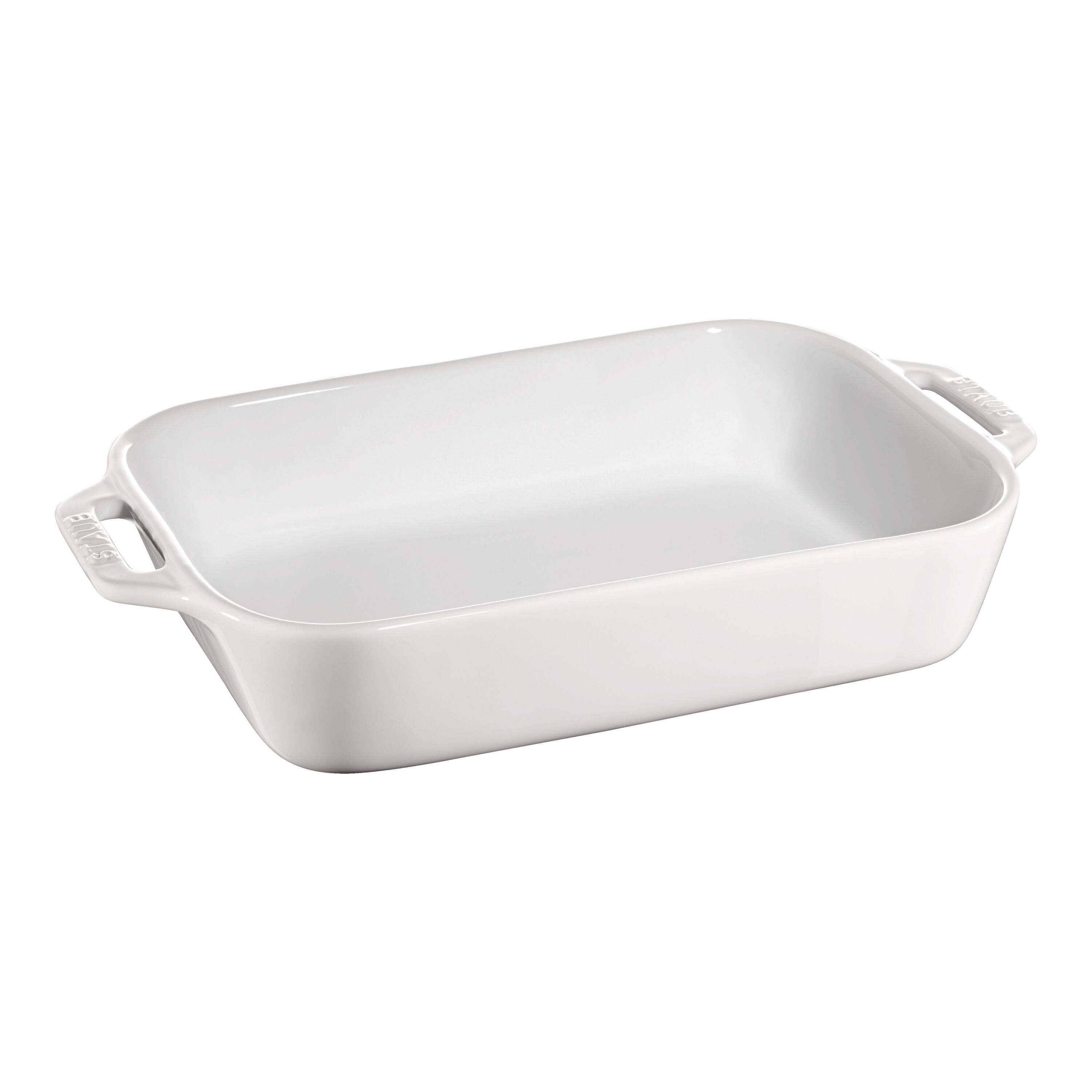27 x 20 cm rectangular ceramic Oven dish white