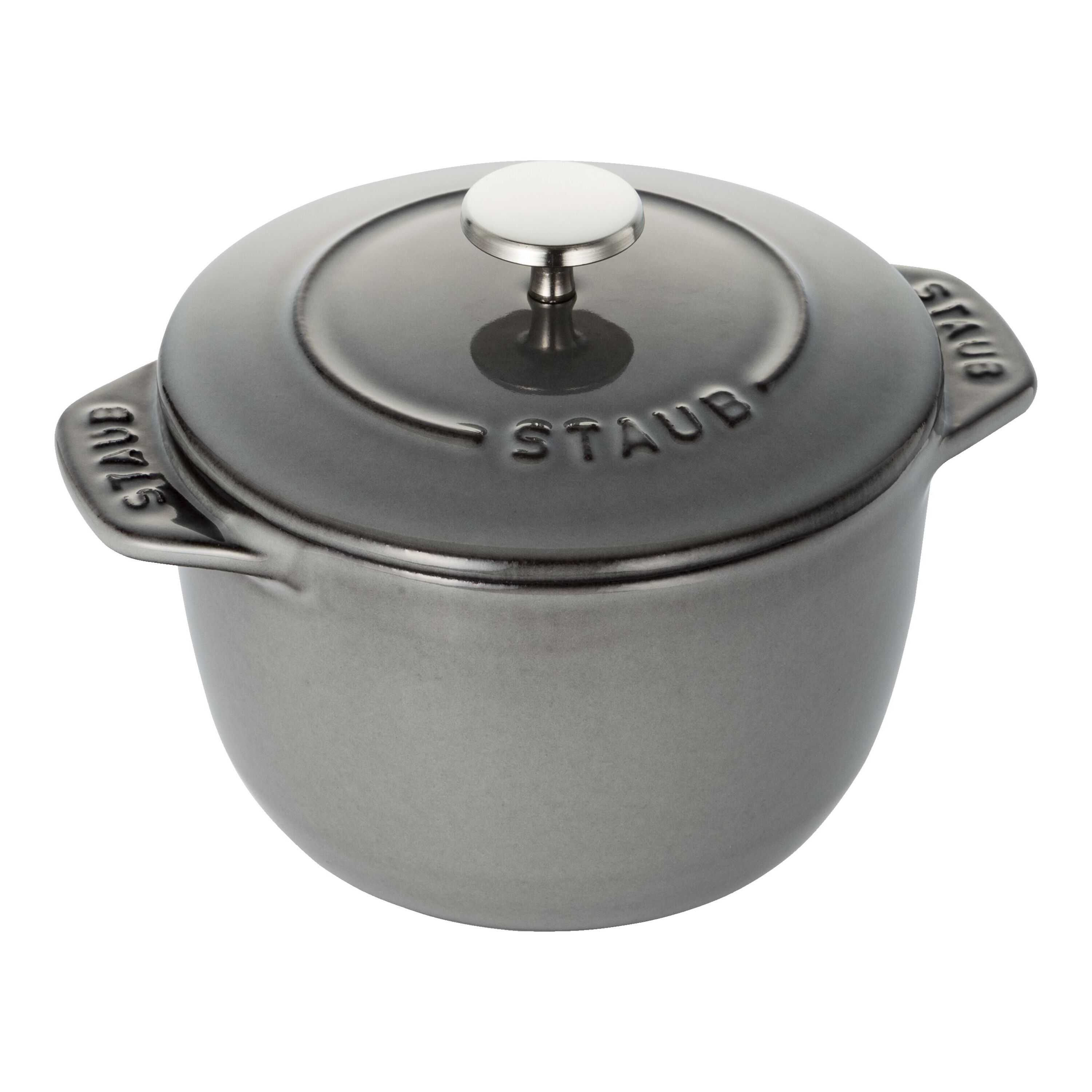 12 cm round Cast iron Rice Cocotte graphite-grey