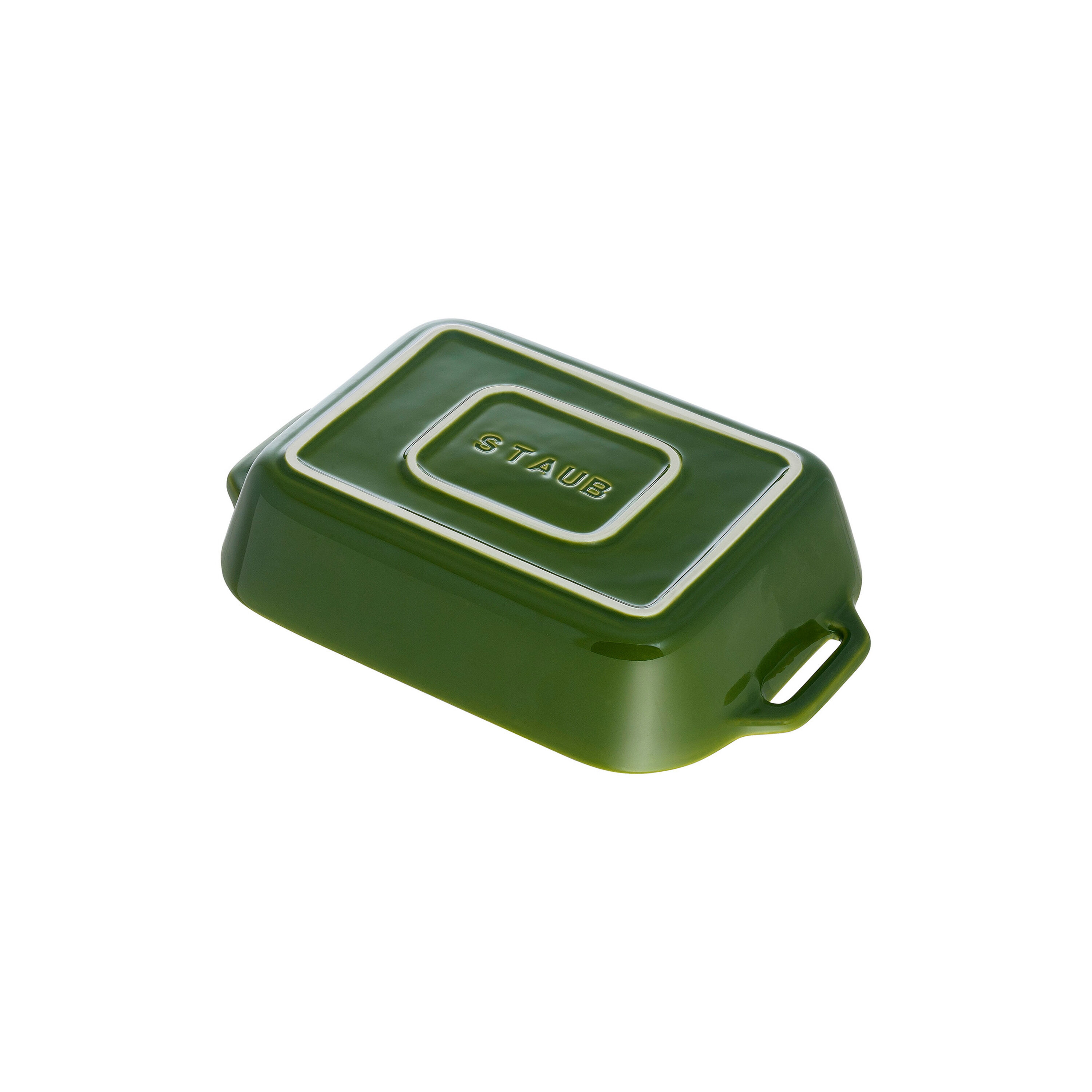 20 x 16 cm rectangular ceramic Oven dish basil-green