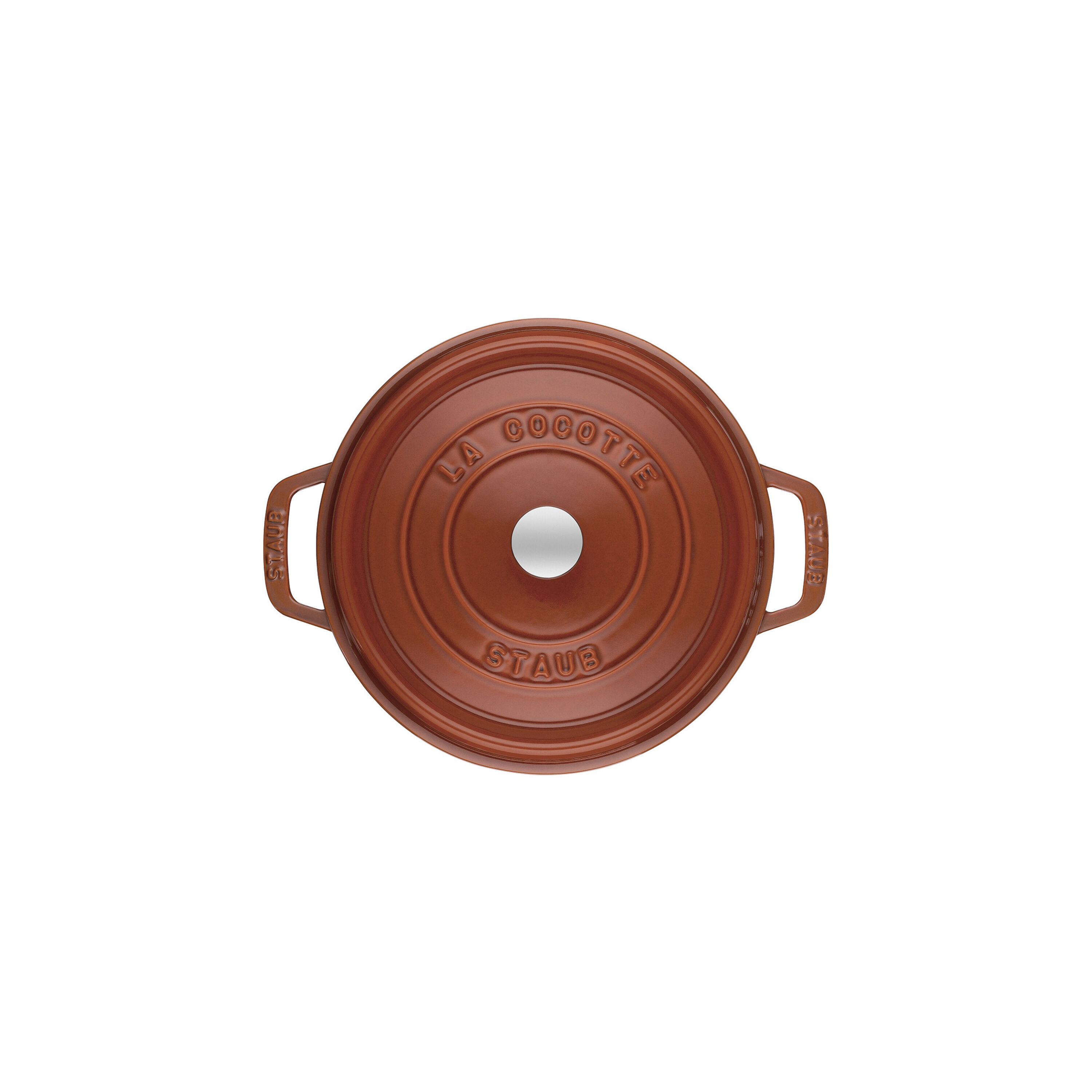 24 cm round Cast iron Cocotte cinnamon
