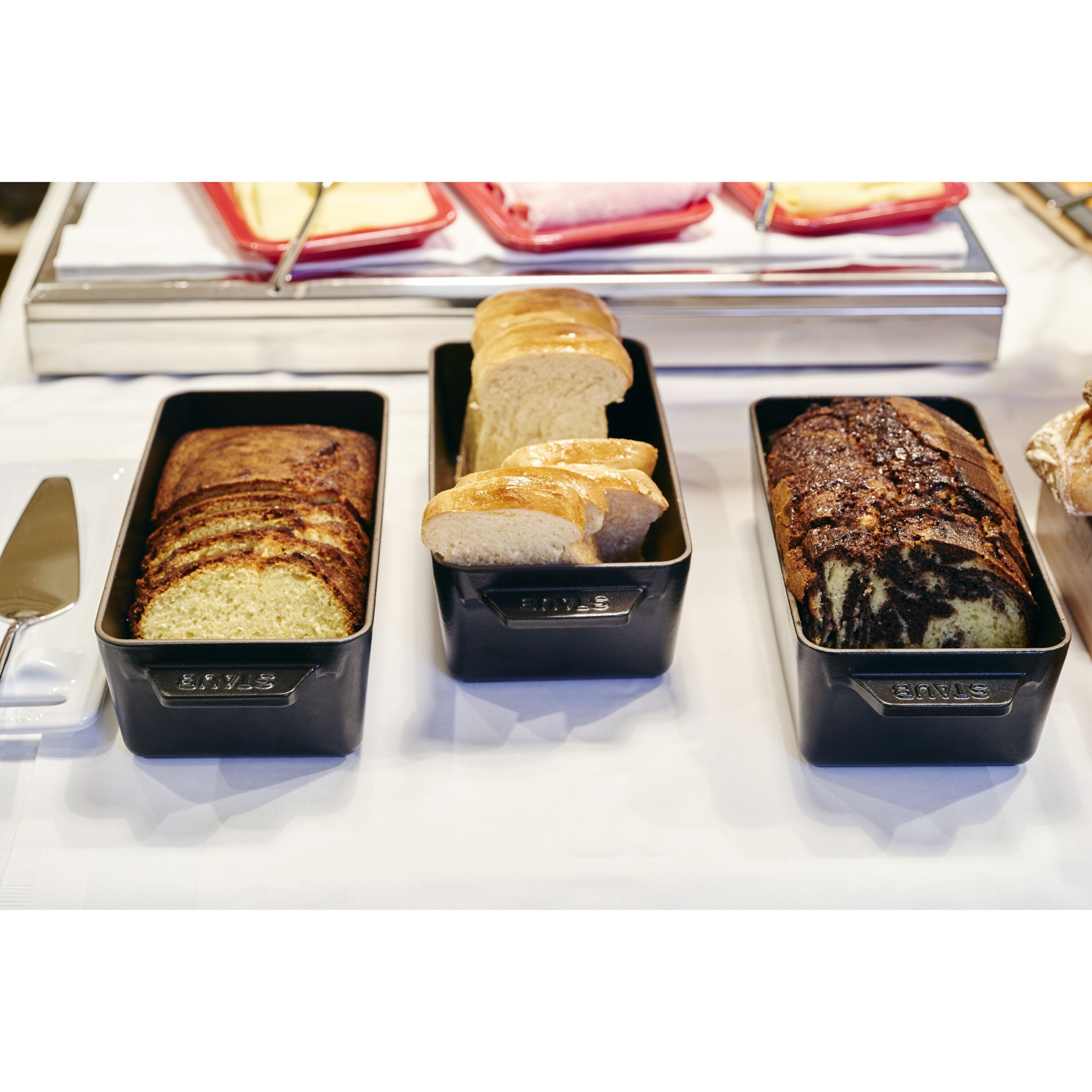 23 x 12 cm rectangular Cast iron Loaf pan black