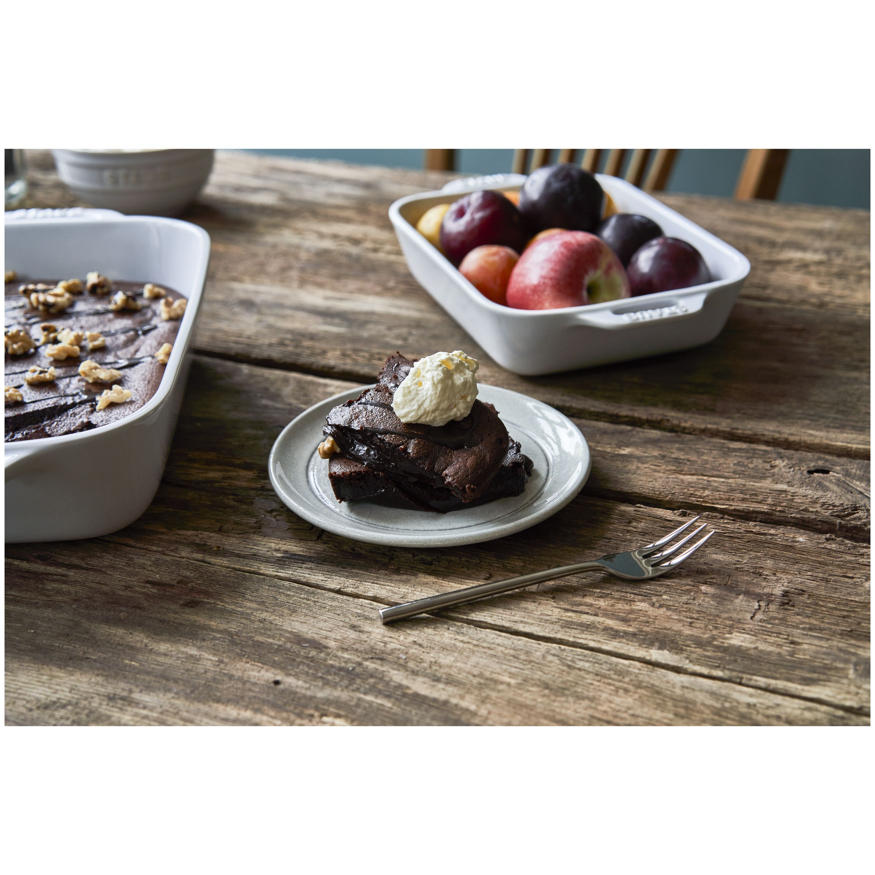 15 cm ceramic Plate flat white truffle