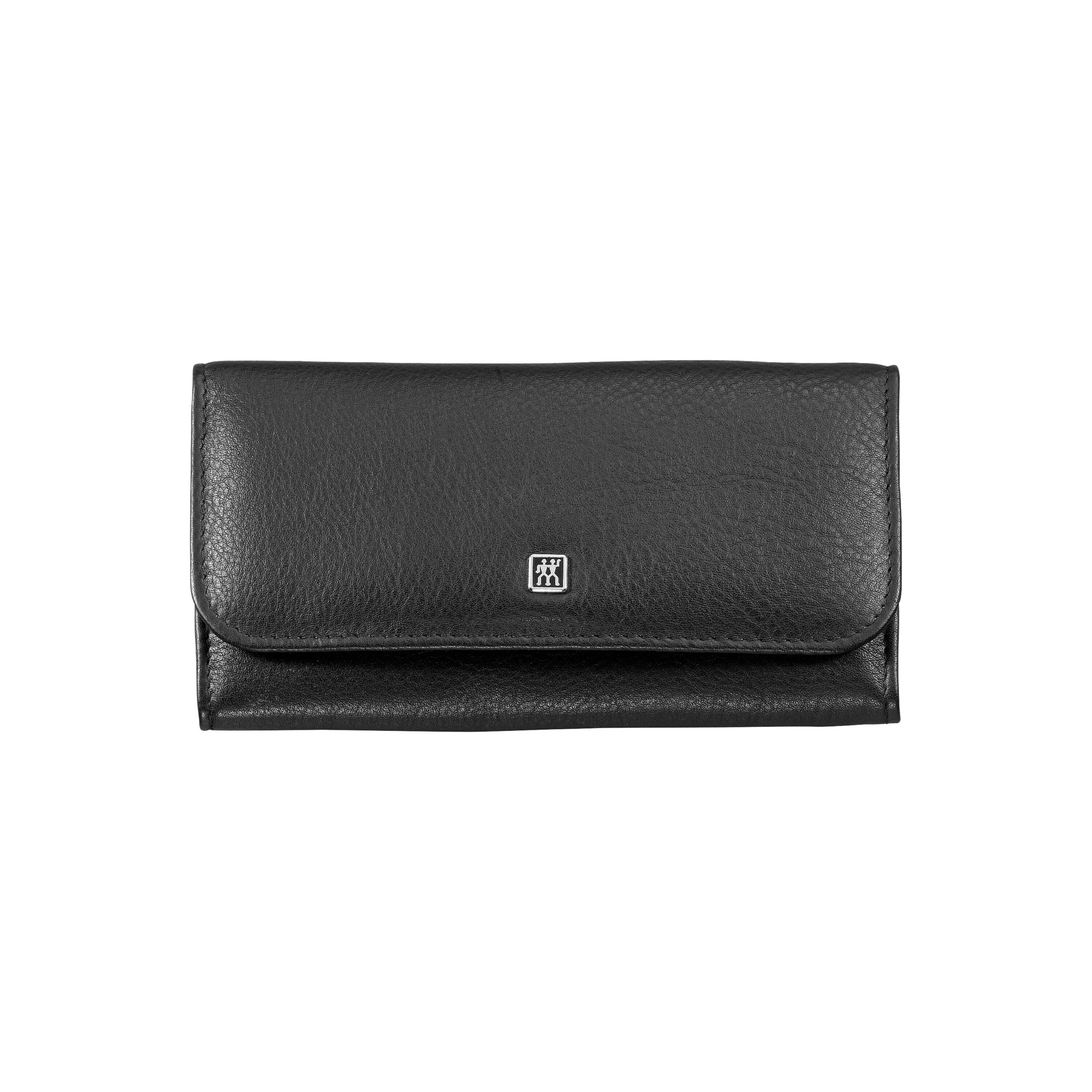 5-pcs Calf leather Snap fastener case black