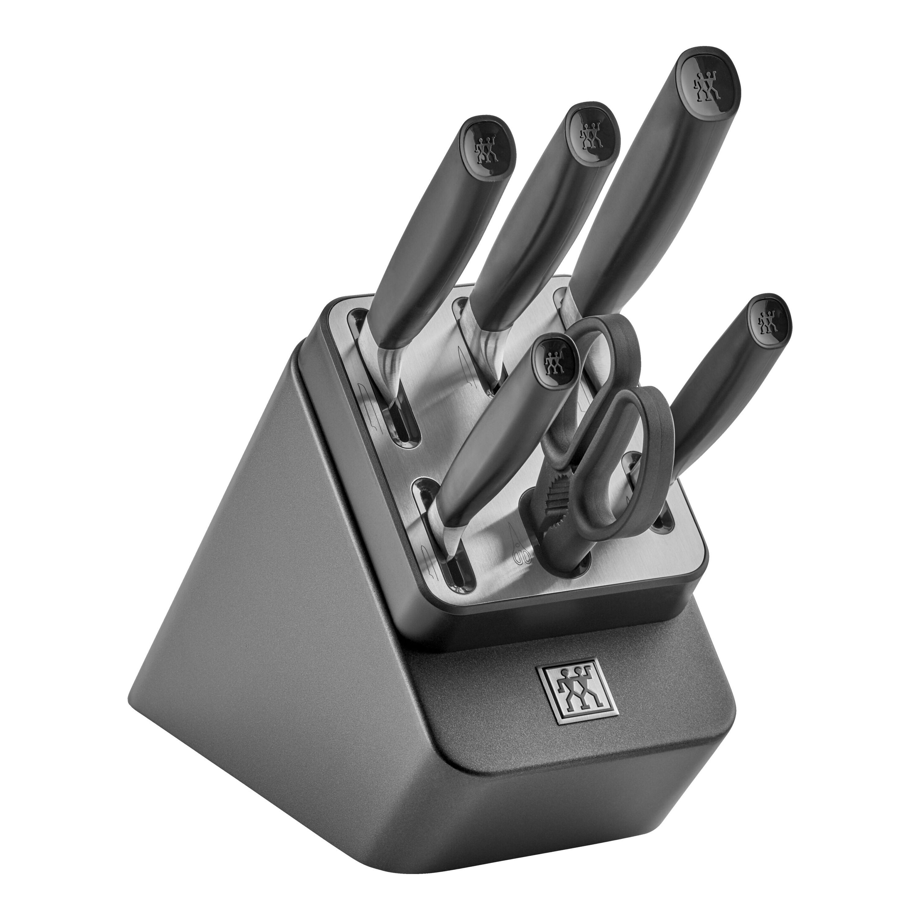 7-pcs, Knife block set, black, anthracite