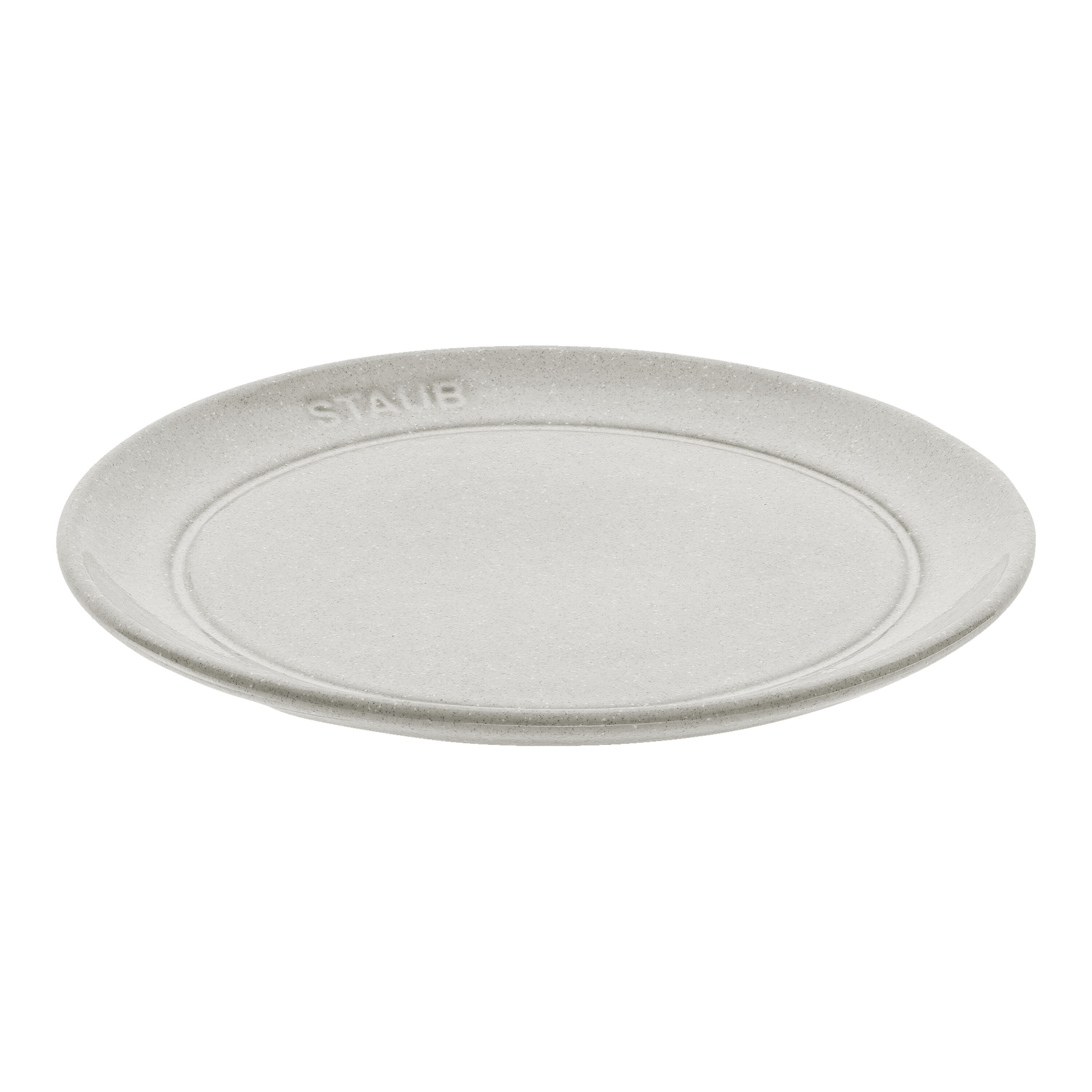 15 cm ceramic Plate flat white truffle