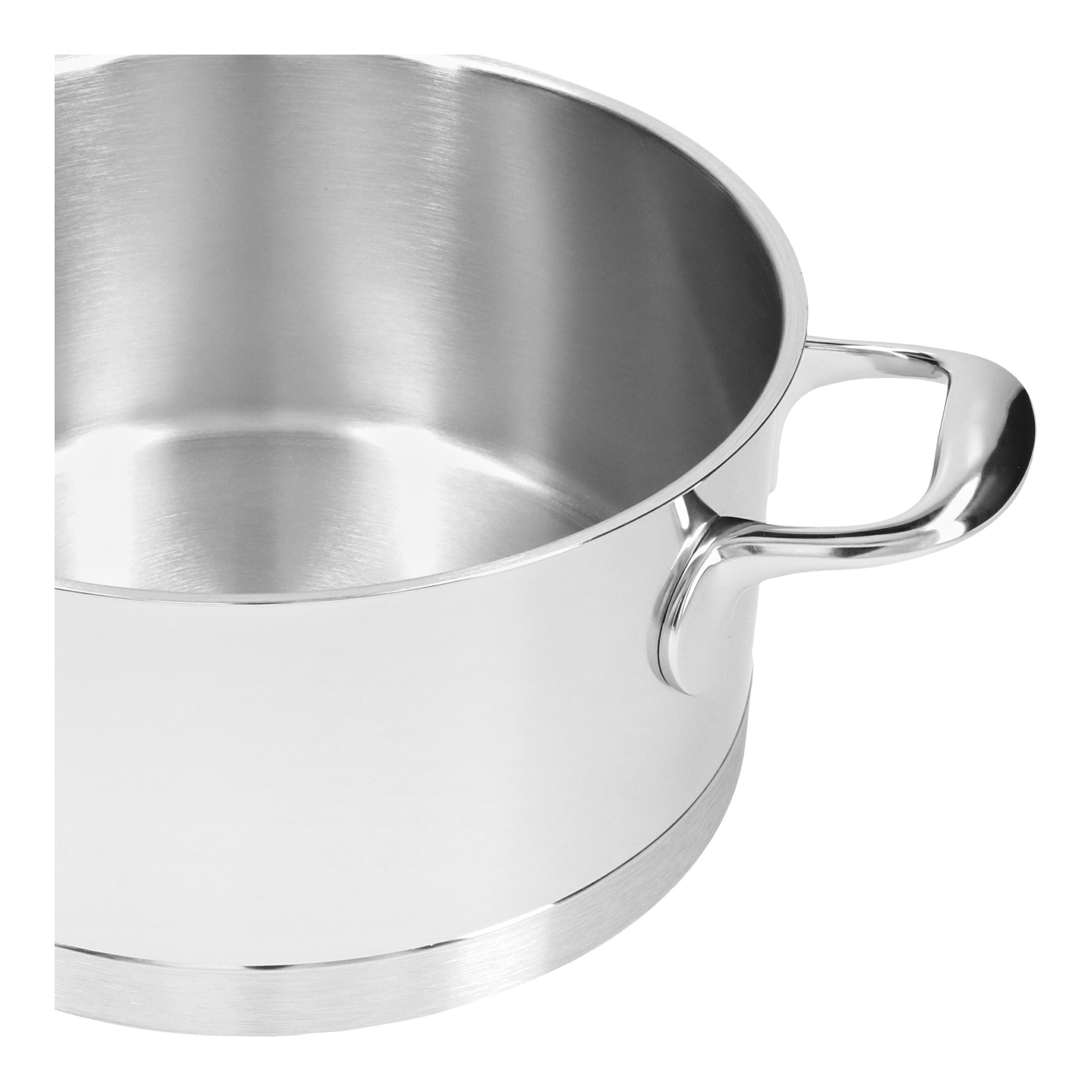 22 cm 18/10 Stainless Steel Stew pot with lid silver