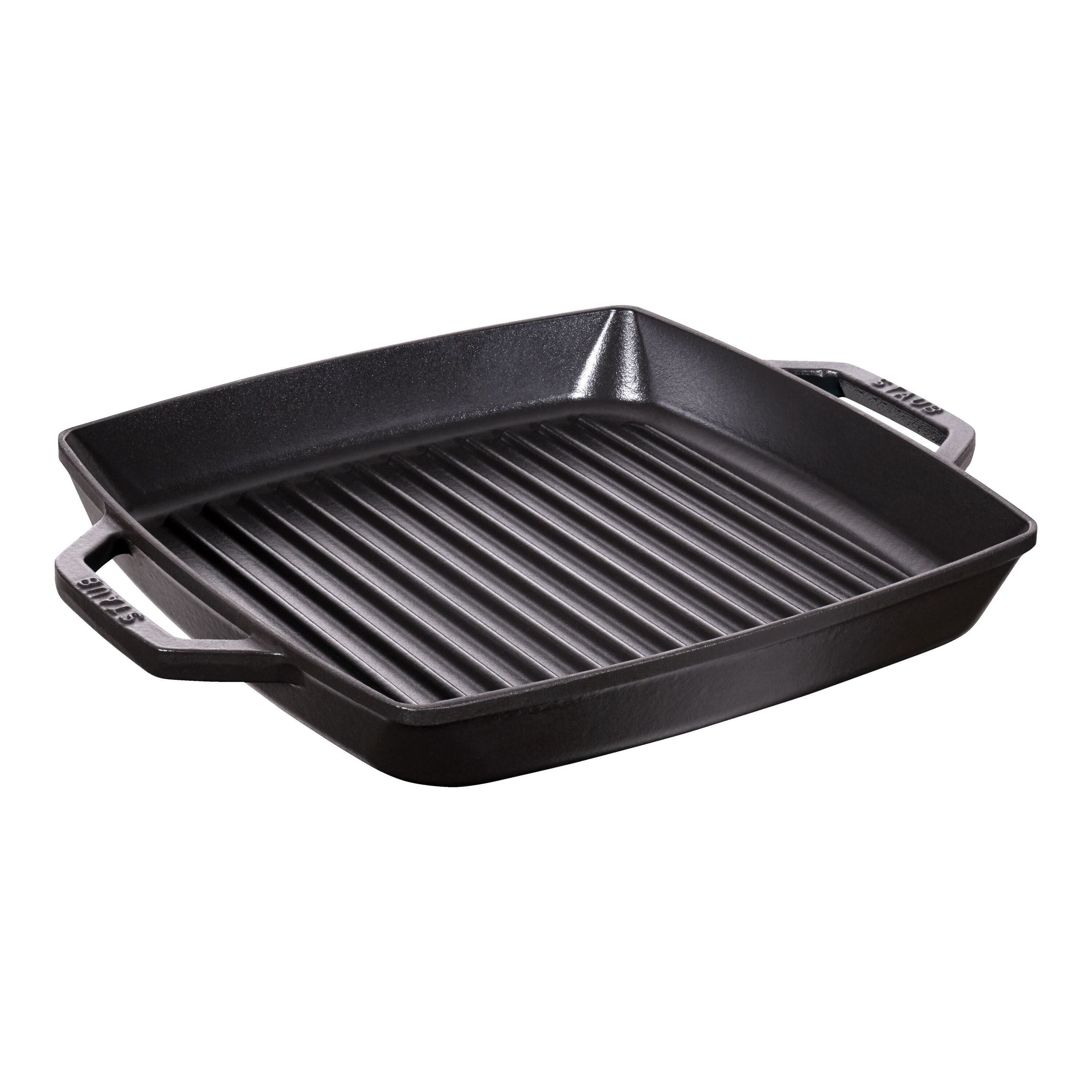 28 cm square Cast iron Grill pan black