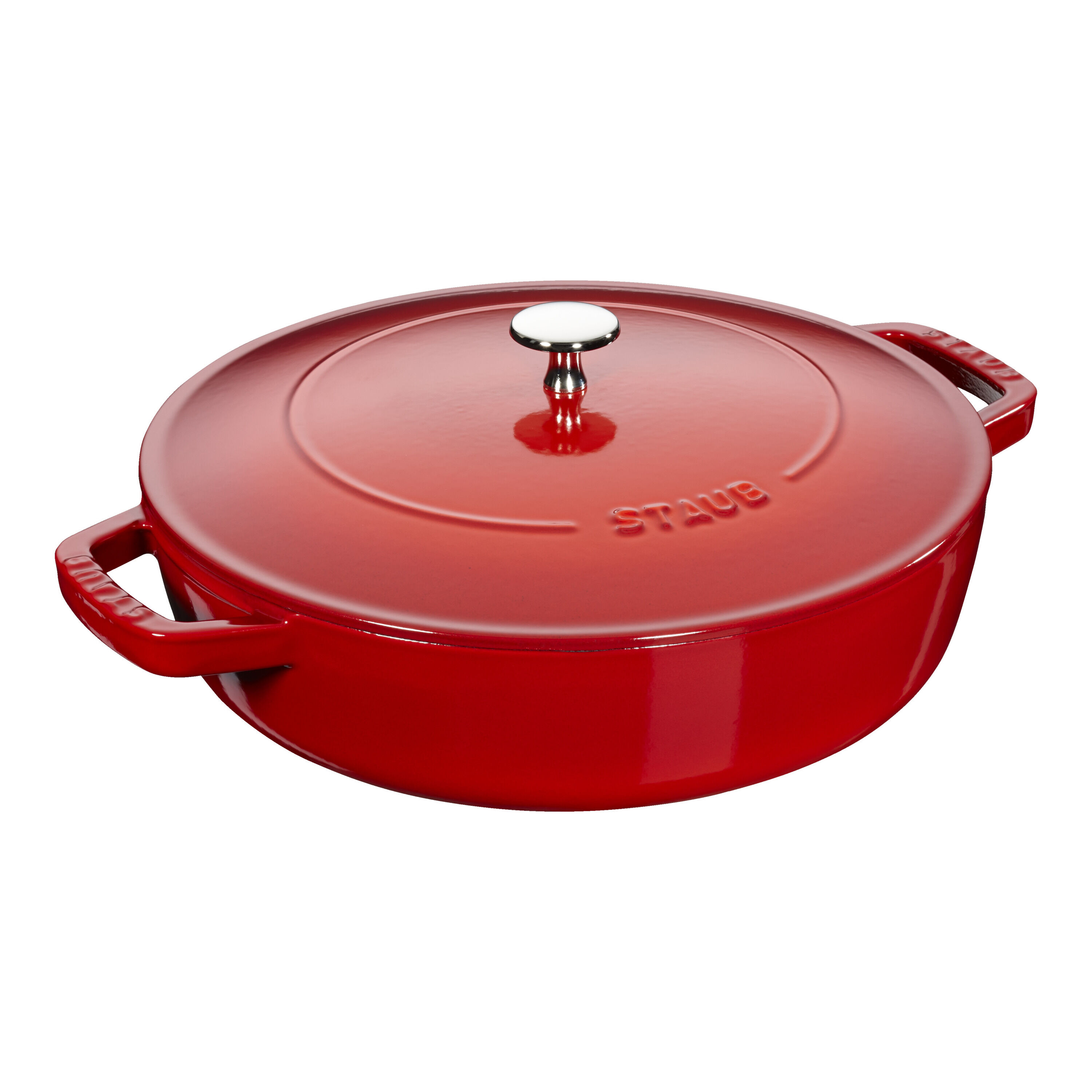 28 cm round Cast iron Saute pan Chistera cherry