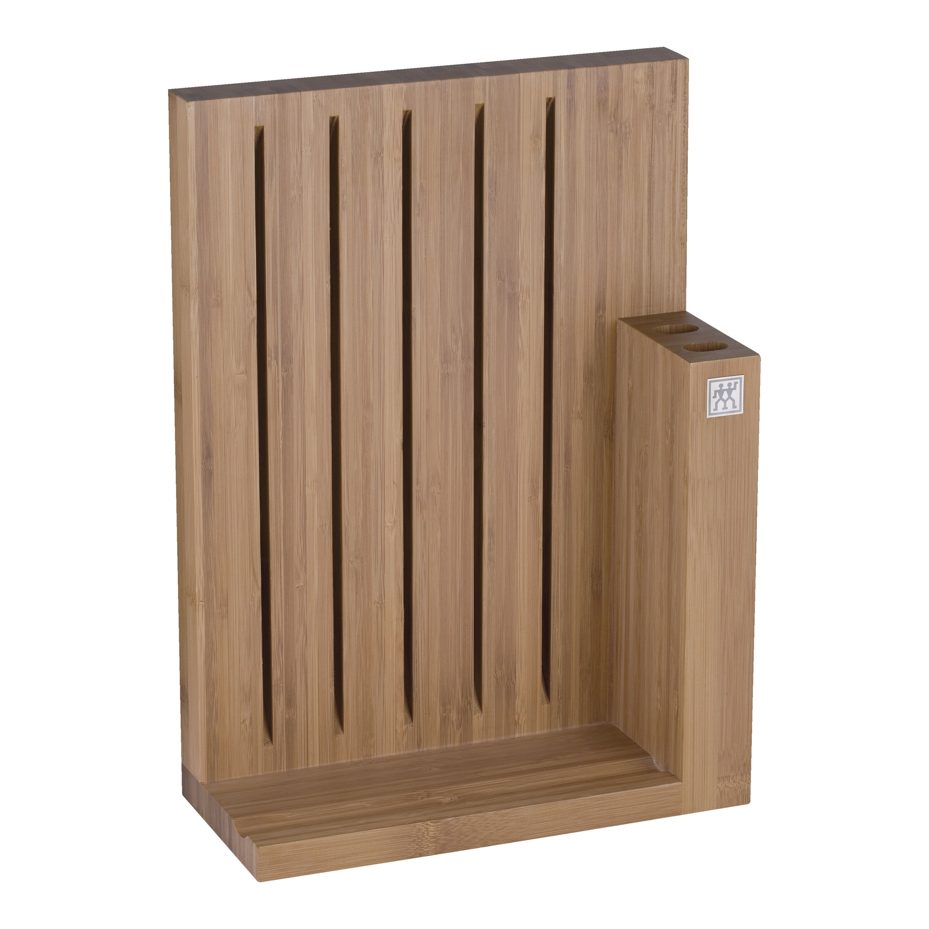 5 slot brown Knife block empty magnetic