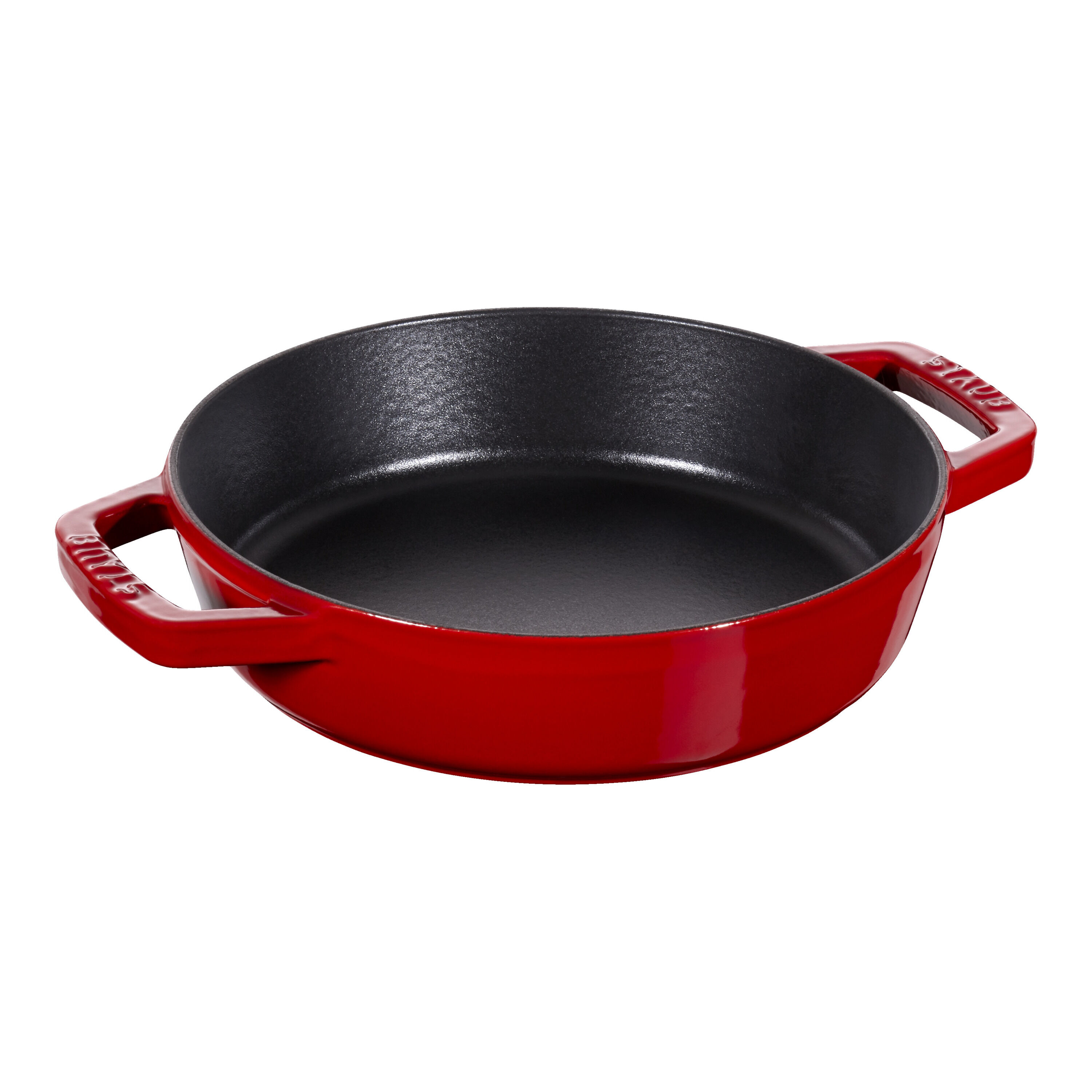 20 cm Cast iron Frying pan with 2 handles cherry
