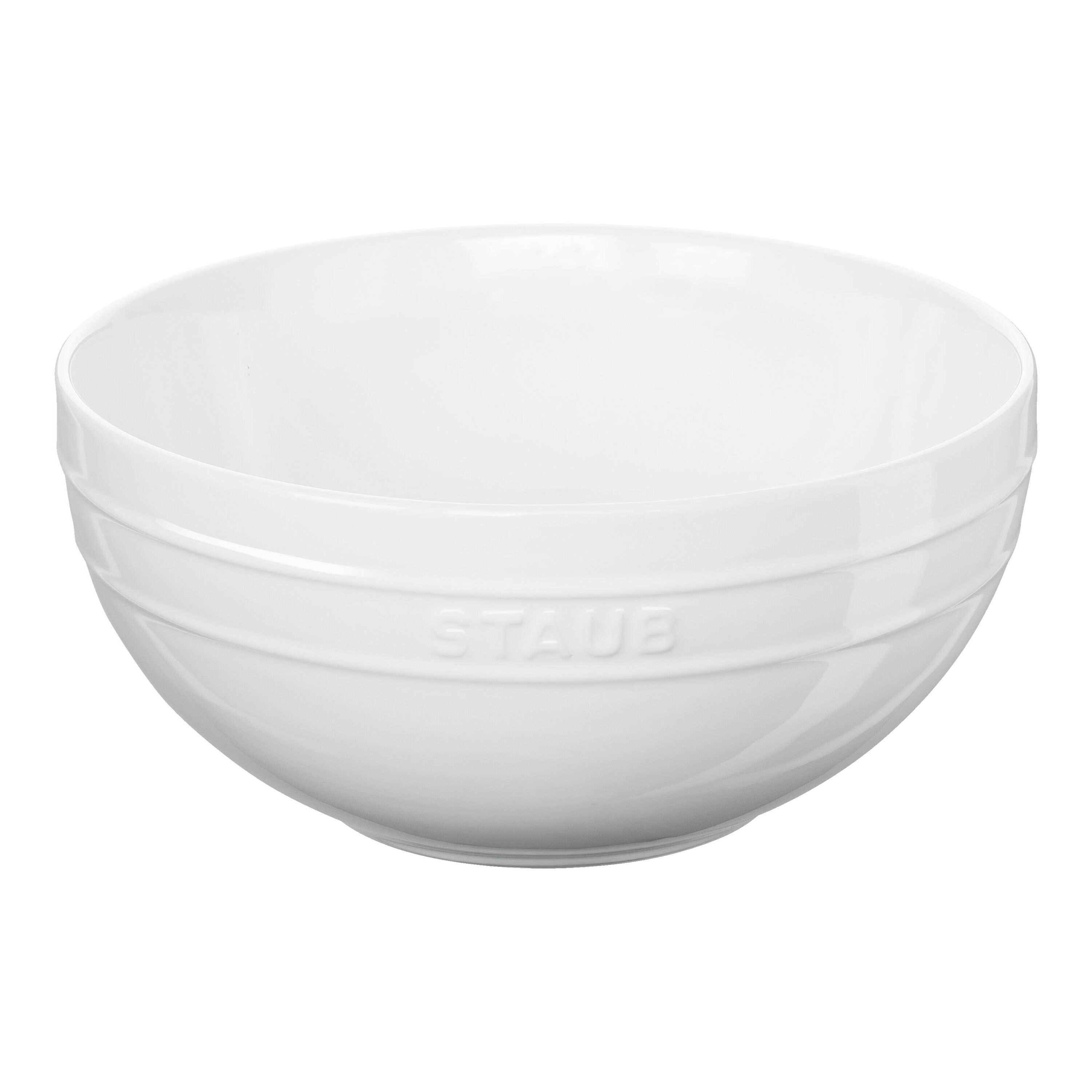 24 cm round ceramic Bowl white