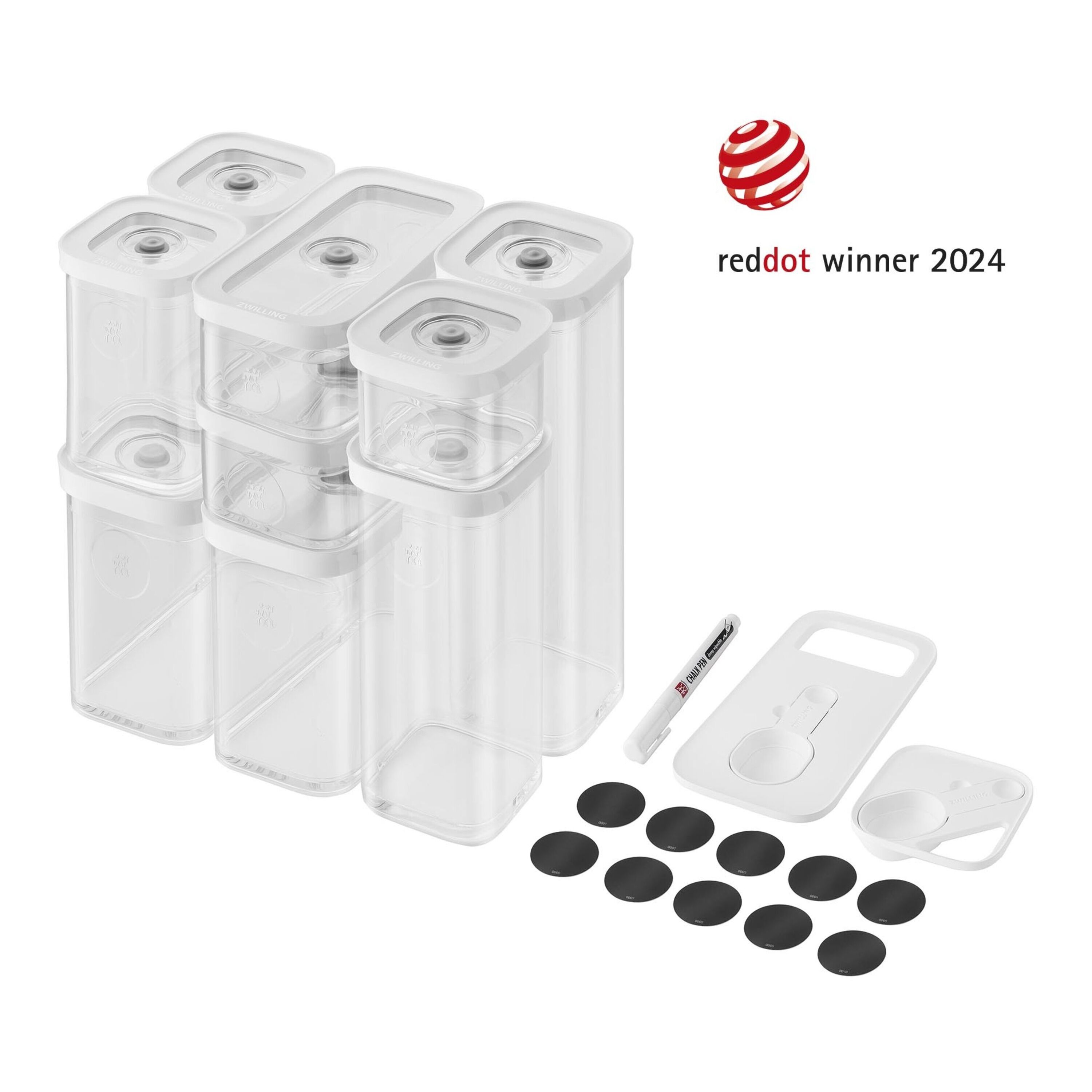CUBE Set, S/M / 12-pcs, transparent-white