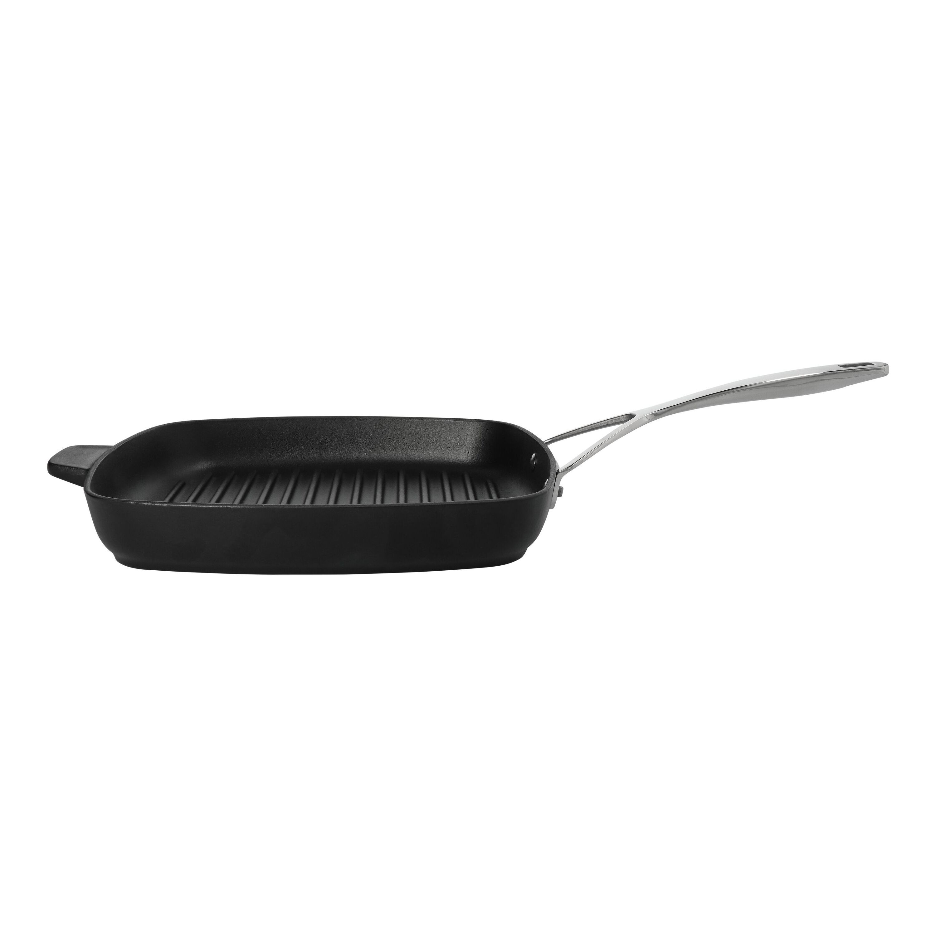 28 x 28 cm square Cast iron Grill pan black