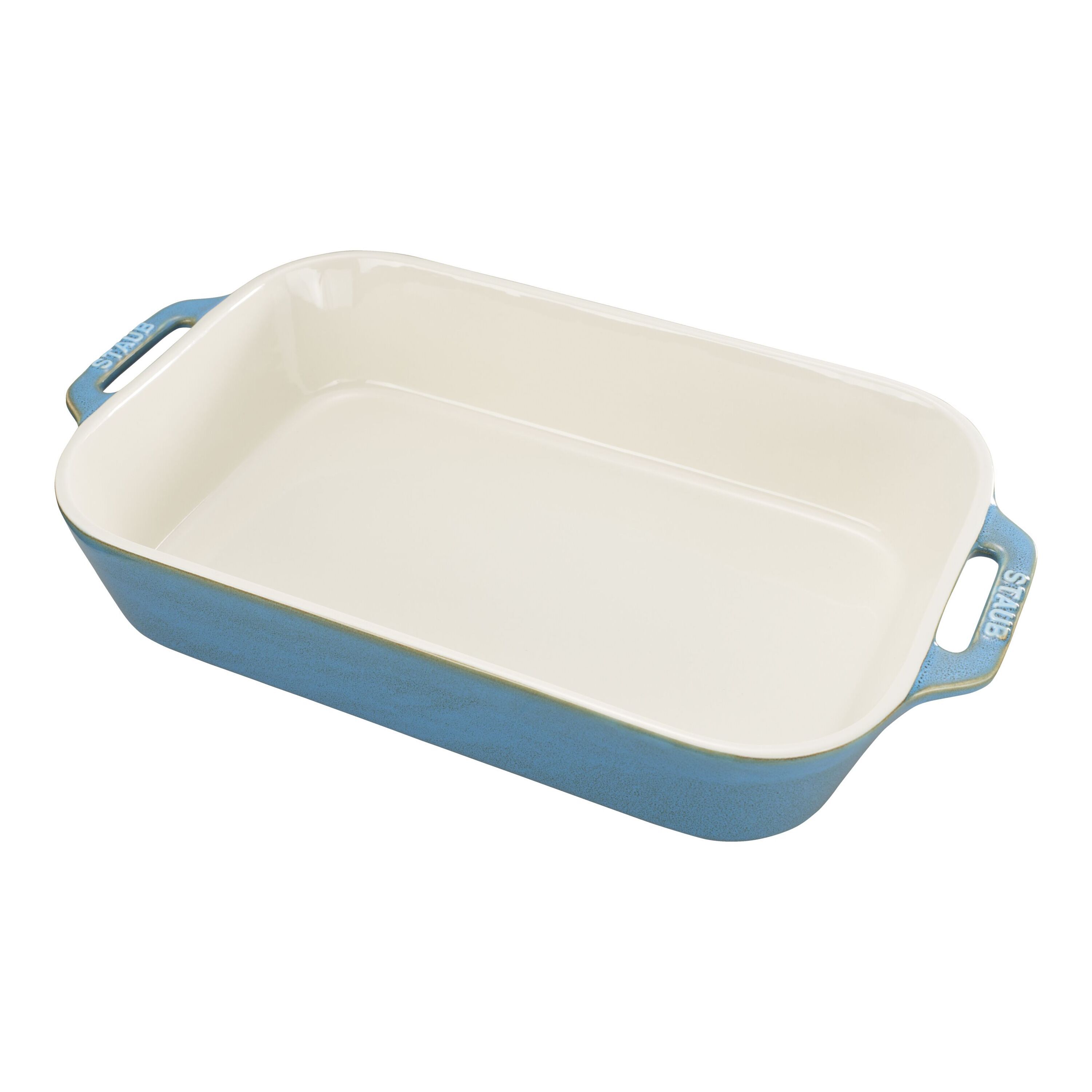 34 x 24 cm rectangular ceramic Oven dish ancient-turquoise