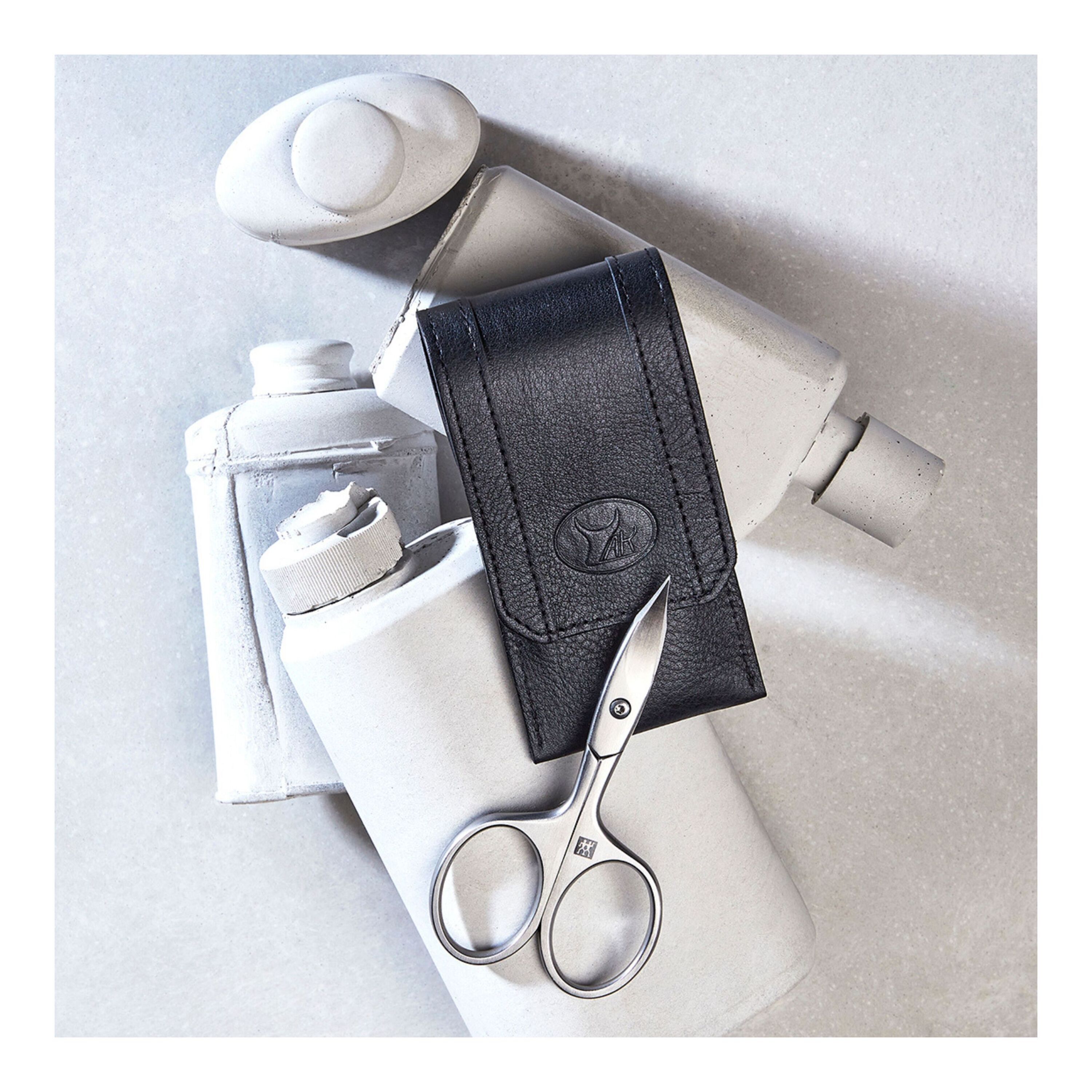 3-pcs Calf leather Pocket case black
